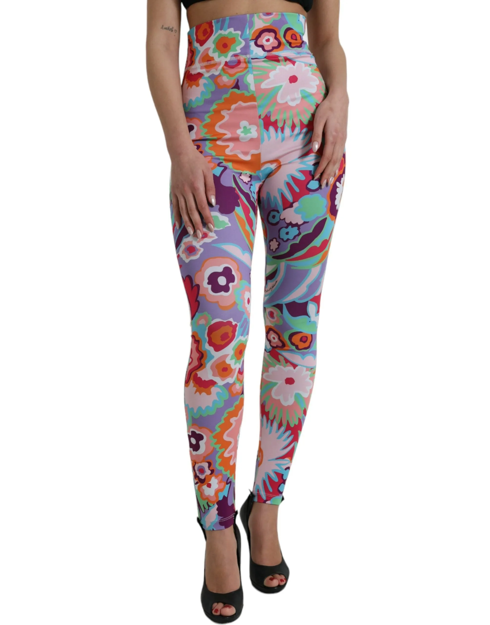 Multicolor Floral High Waist Leggings Pants sold by Lord & Taylor