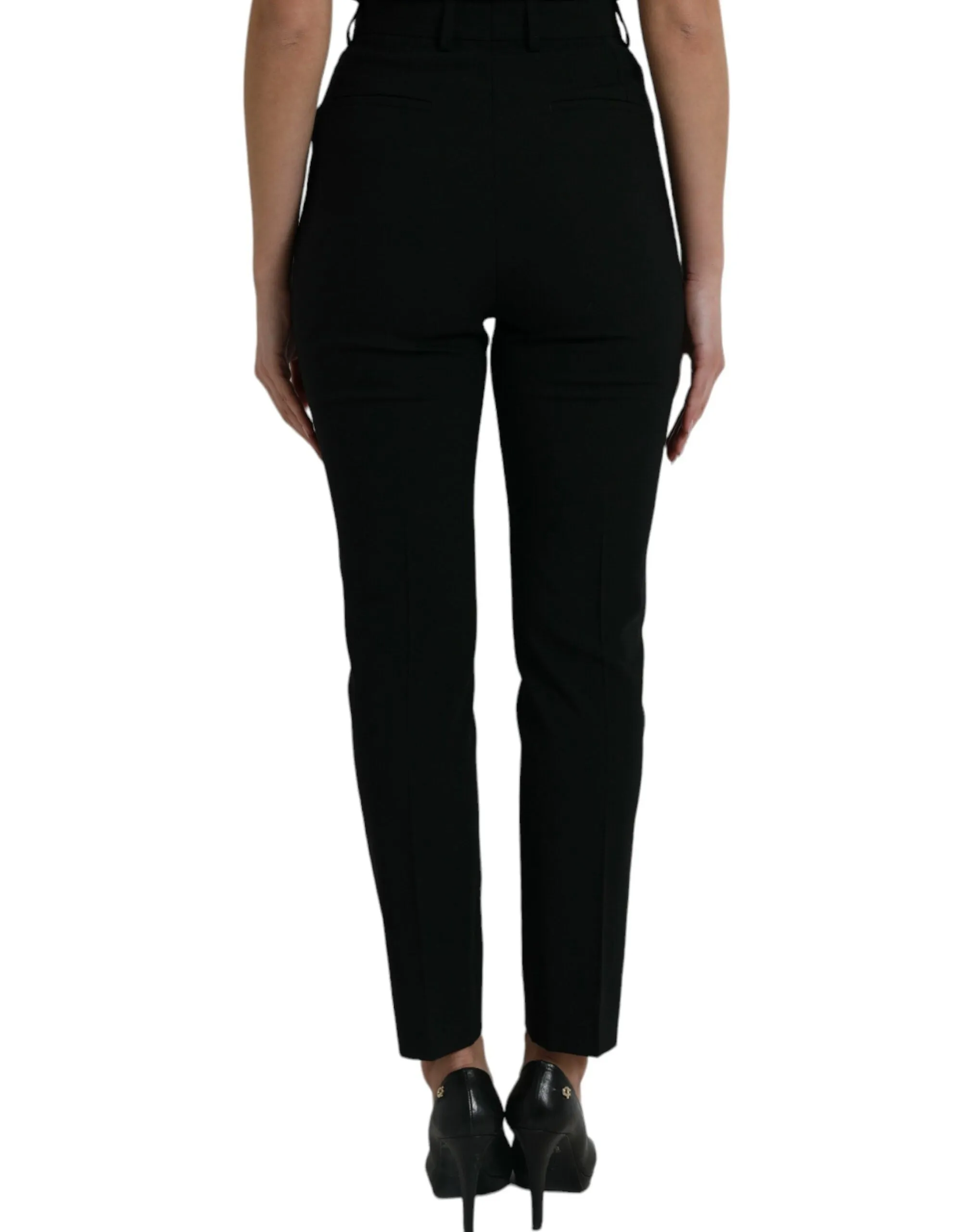 Black Wool High Waist Tapered Pants sold by Lord & Taylor product image thumbnail 3