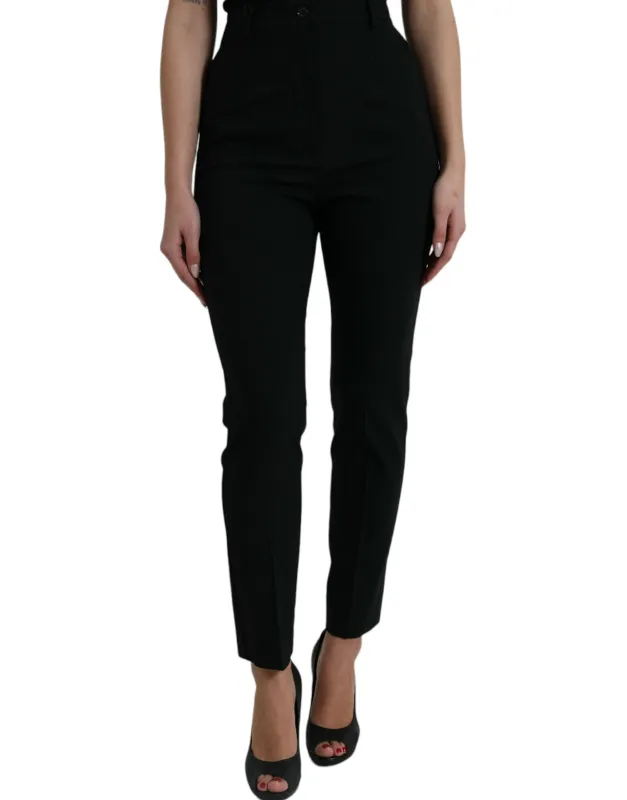 Black Wool High Waist Tapered Pants sold by Lord & Taylor