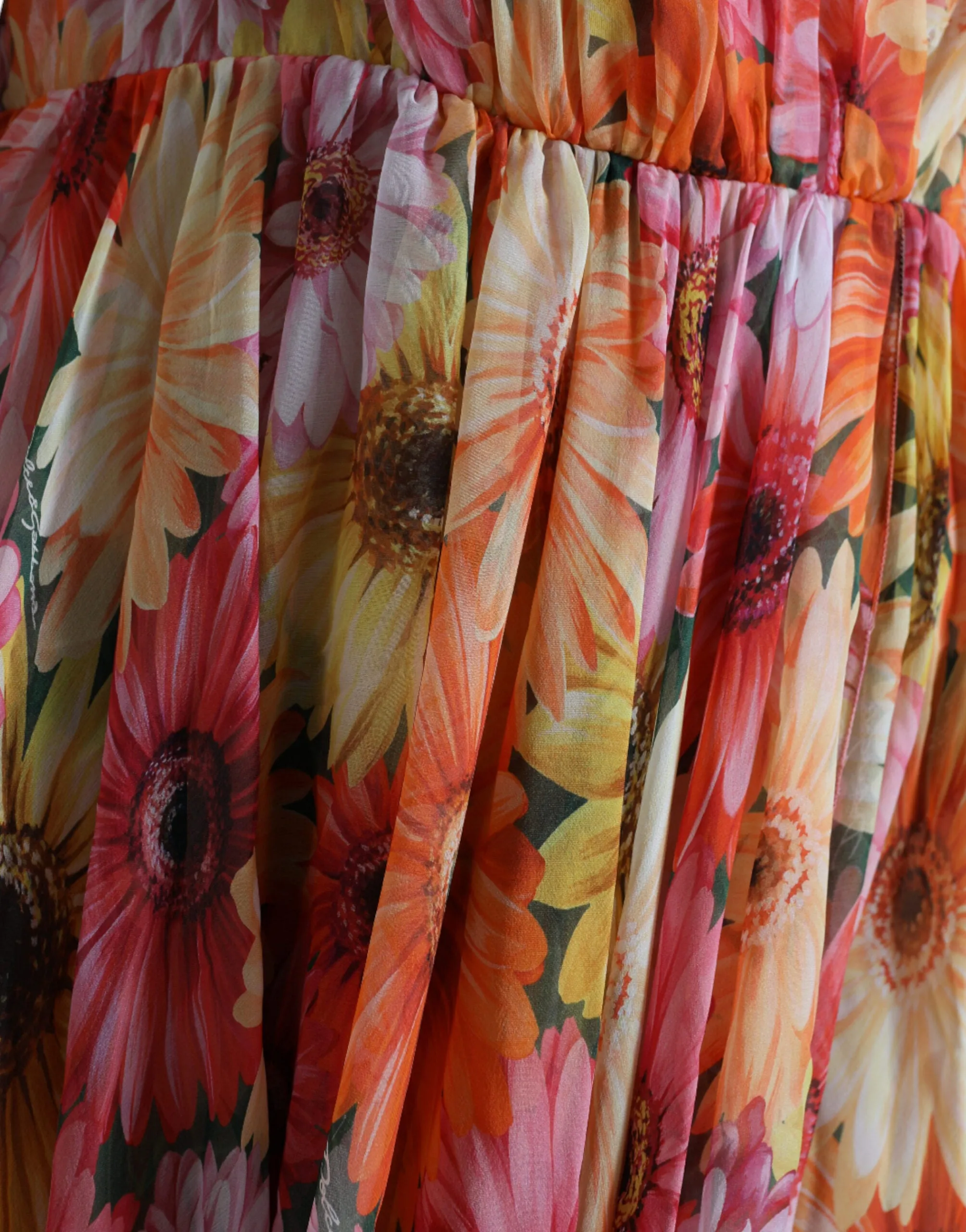 Multicolor Sunflower Print Silk Midi Dress sold by Lord & Taylor product image thumbnail 5