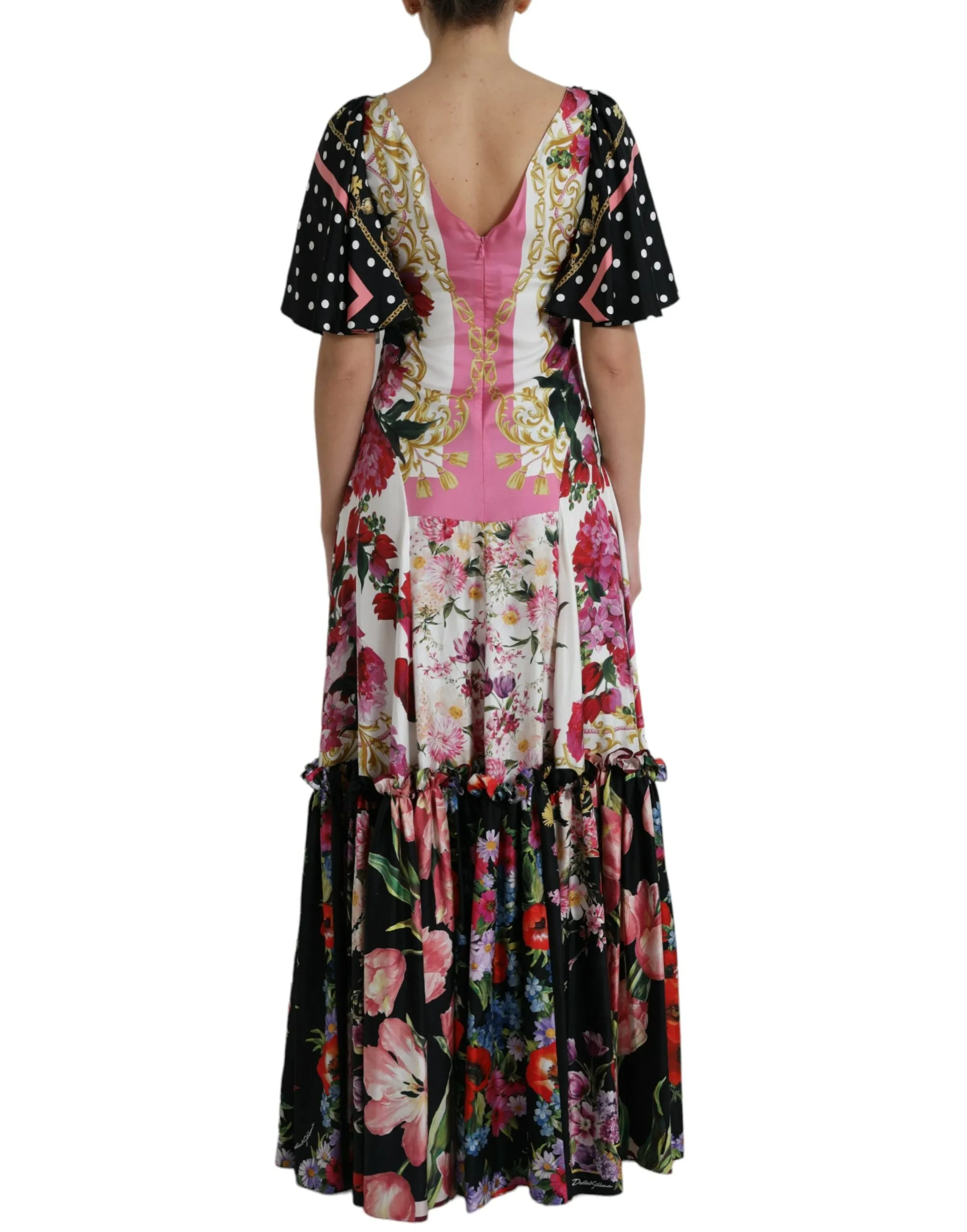 Multicolor Floral Print Silk Twill Gown Dress sold by Lord & Taylor product image thumbnail 3