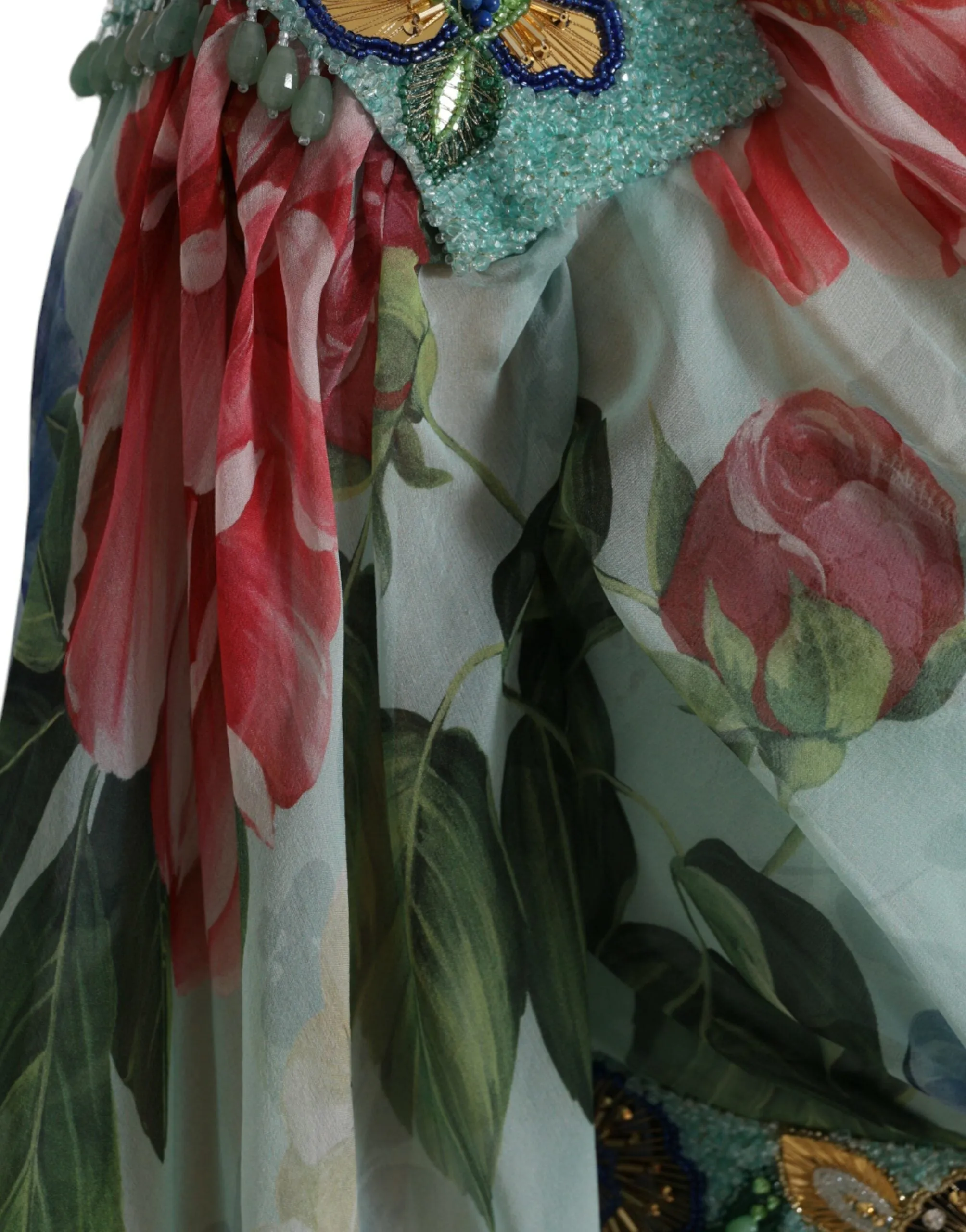 Blue Floral Print Tiered Long Maxi Dress sold by Lord & Taylor product image thumbnail 5
