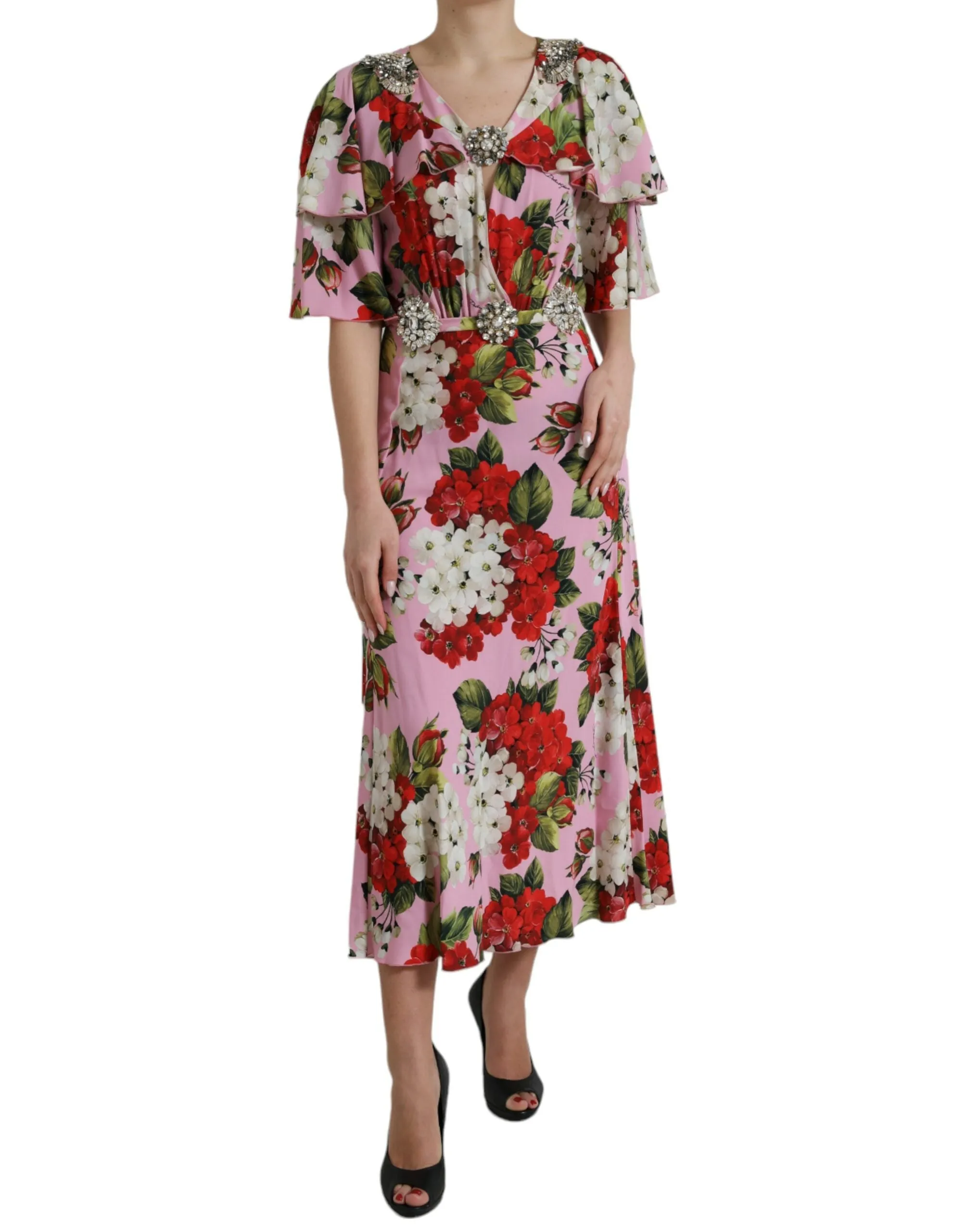 Multicolor Floral Crystal Embellished A-line Dress sold by Lord & Taylor