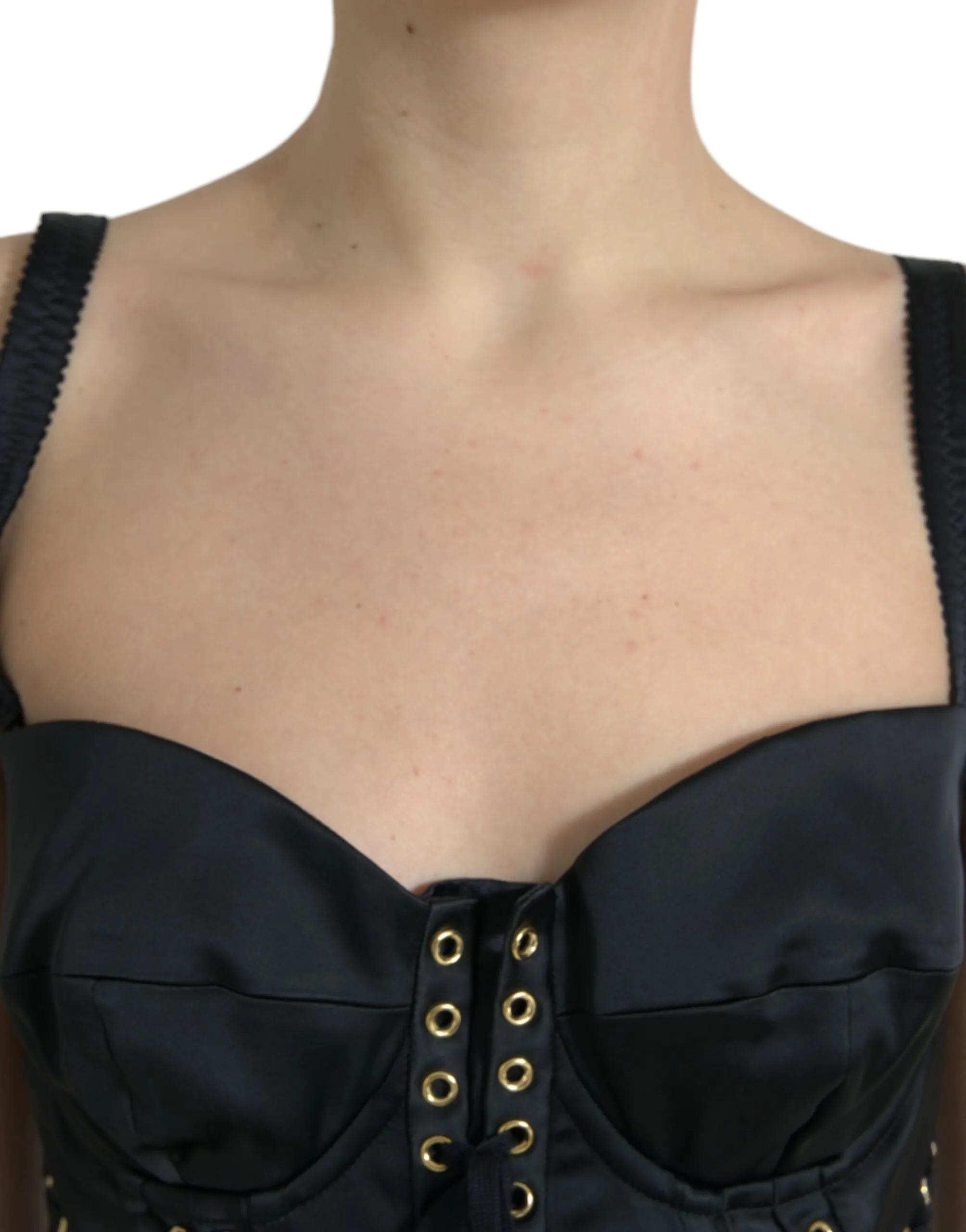 Black Bustier Corset Lace Bodycon Midi Dress sold by Lord & Taylor product image thumbnail 4