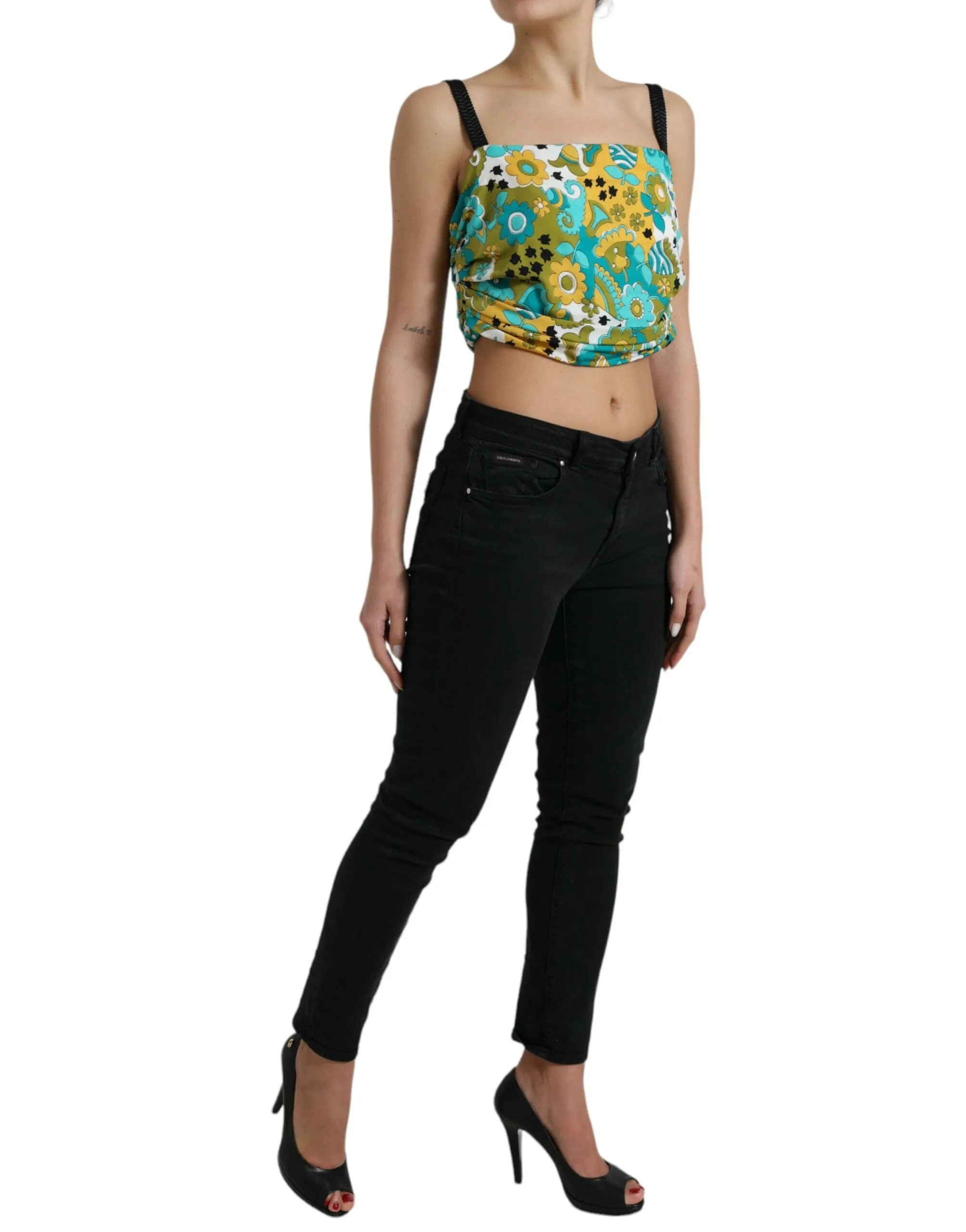 Multicolor Floral Sleeveless Cropped Top sold by Lord & Taylor product image thumbnail 2
