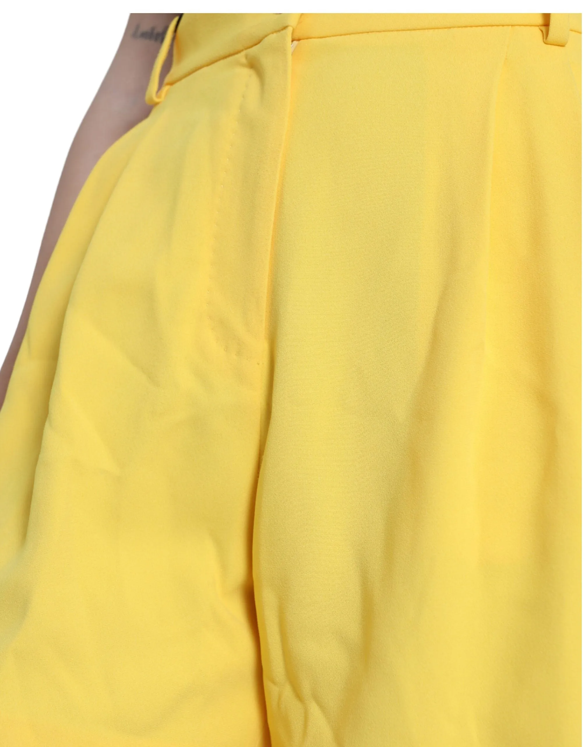Yellow Viscose High Waist Bermuda Shorts sold by Lord & Taylor product image thumbnail 4