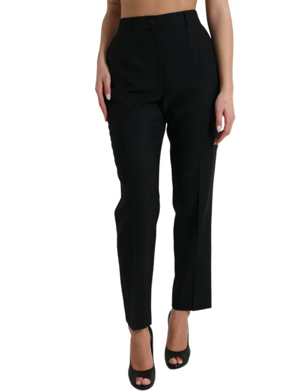 Black Wool High Waist Straight Pants sold by Lord & Taylor