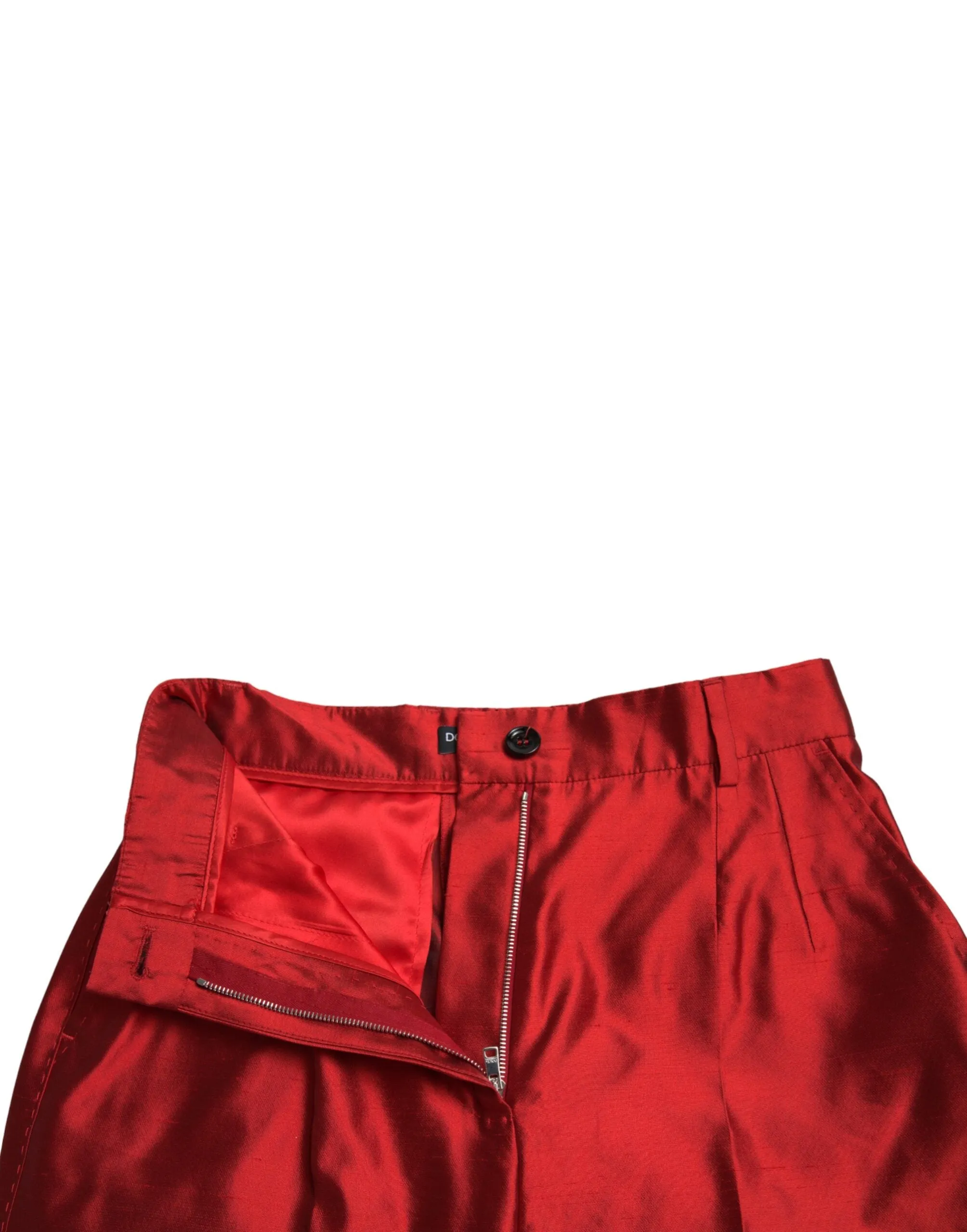 Red Satin Silk High Waist Wide Leg Pants sold by Lord & Taylor product image thumbnail 5