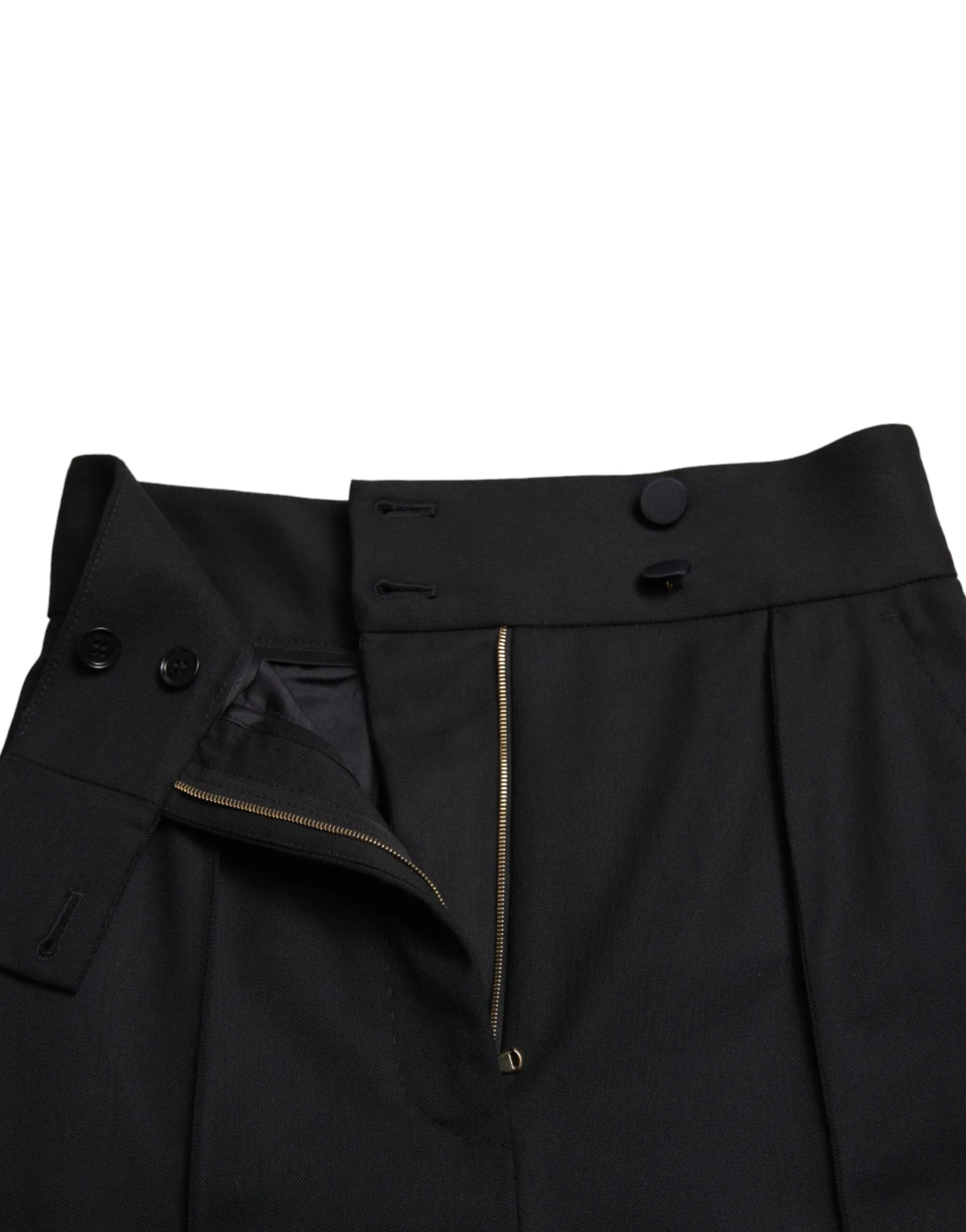 Black Wool High Waist Tapered Pants sold by Lord & Taylor product image thumbnail 5