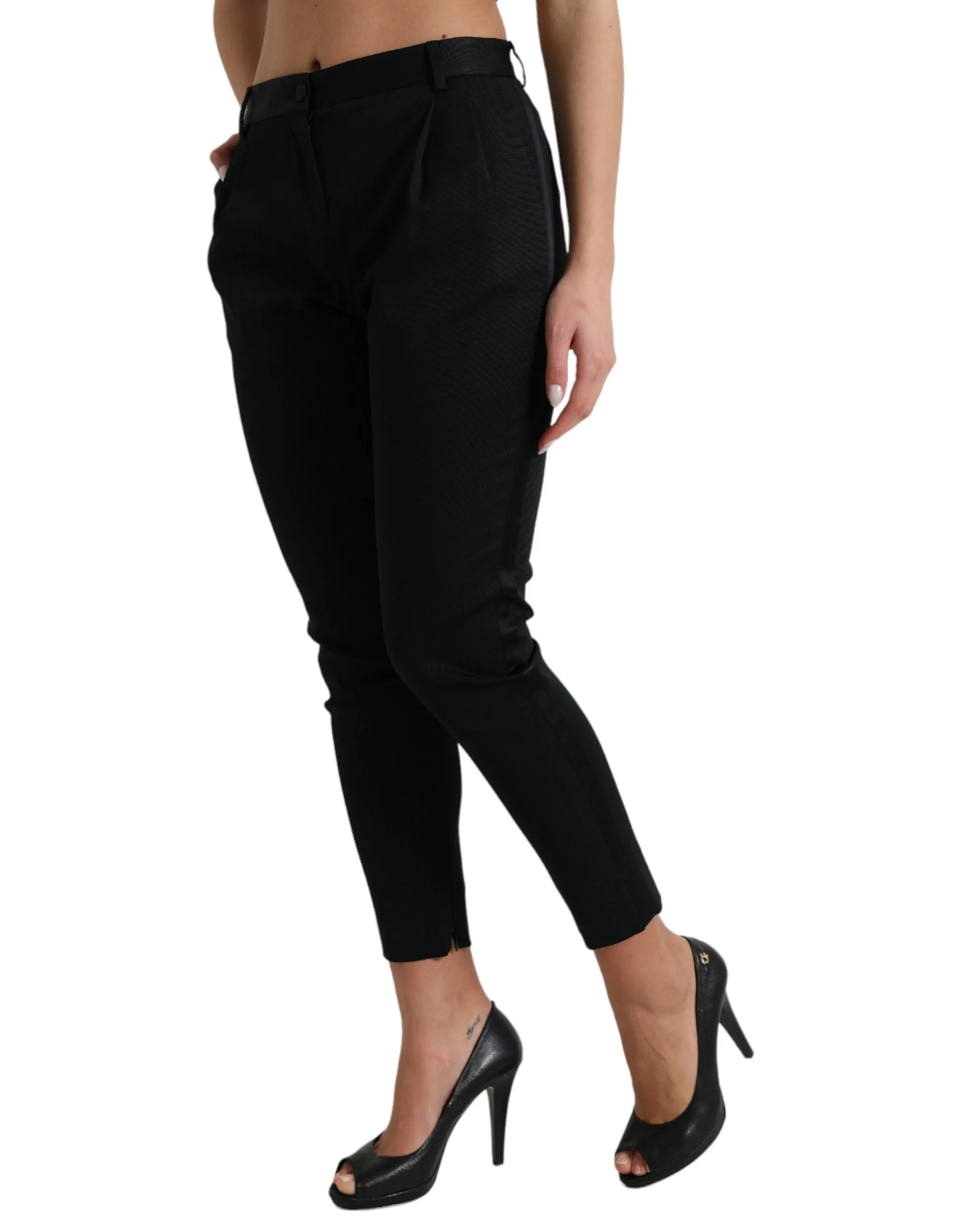 Black Mid Waist Skinny Cropped Pants sold by Lord & Taylor product image thumbnail 2