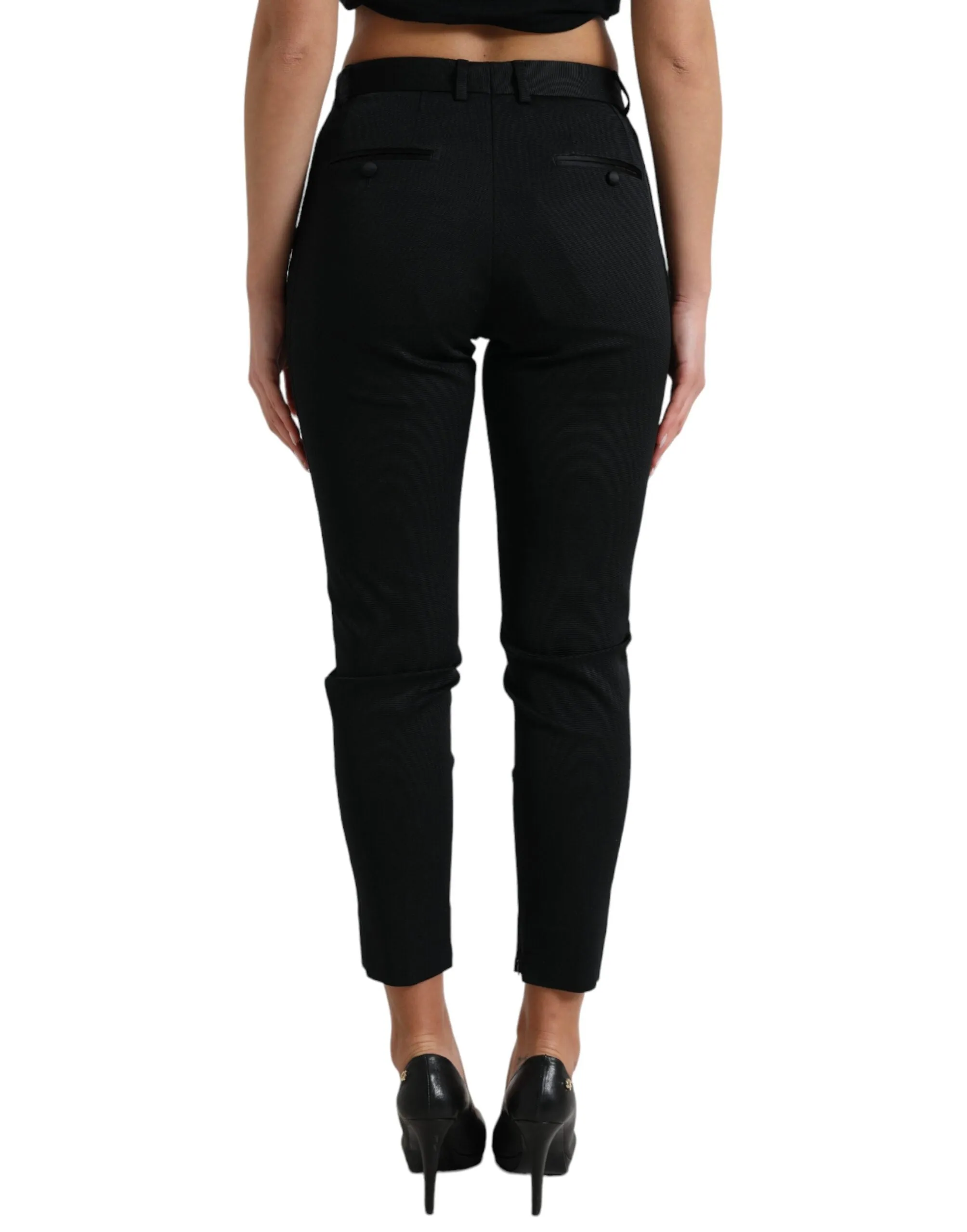 Black Mid Waist Skinny Cropped Pants sold by Lord & Taylor product image thumbnail 3