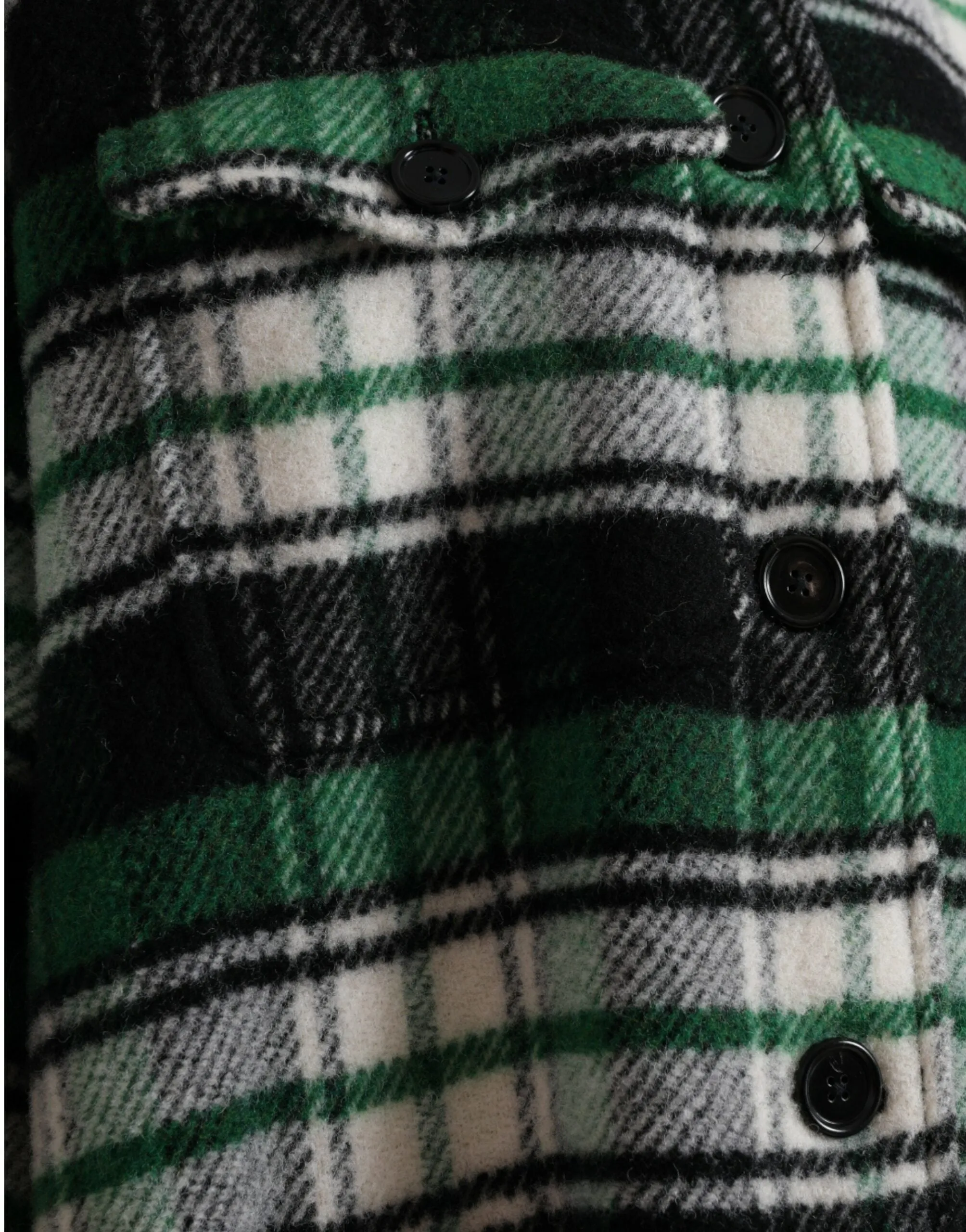 Green Plaid Long Sleeve Casual Coat Jacket sold by Lord & Taylor product image thumbnail 5