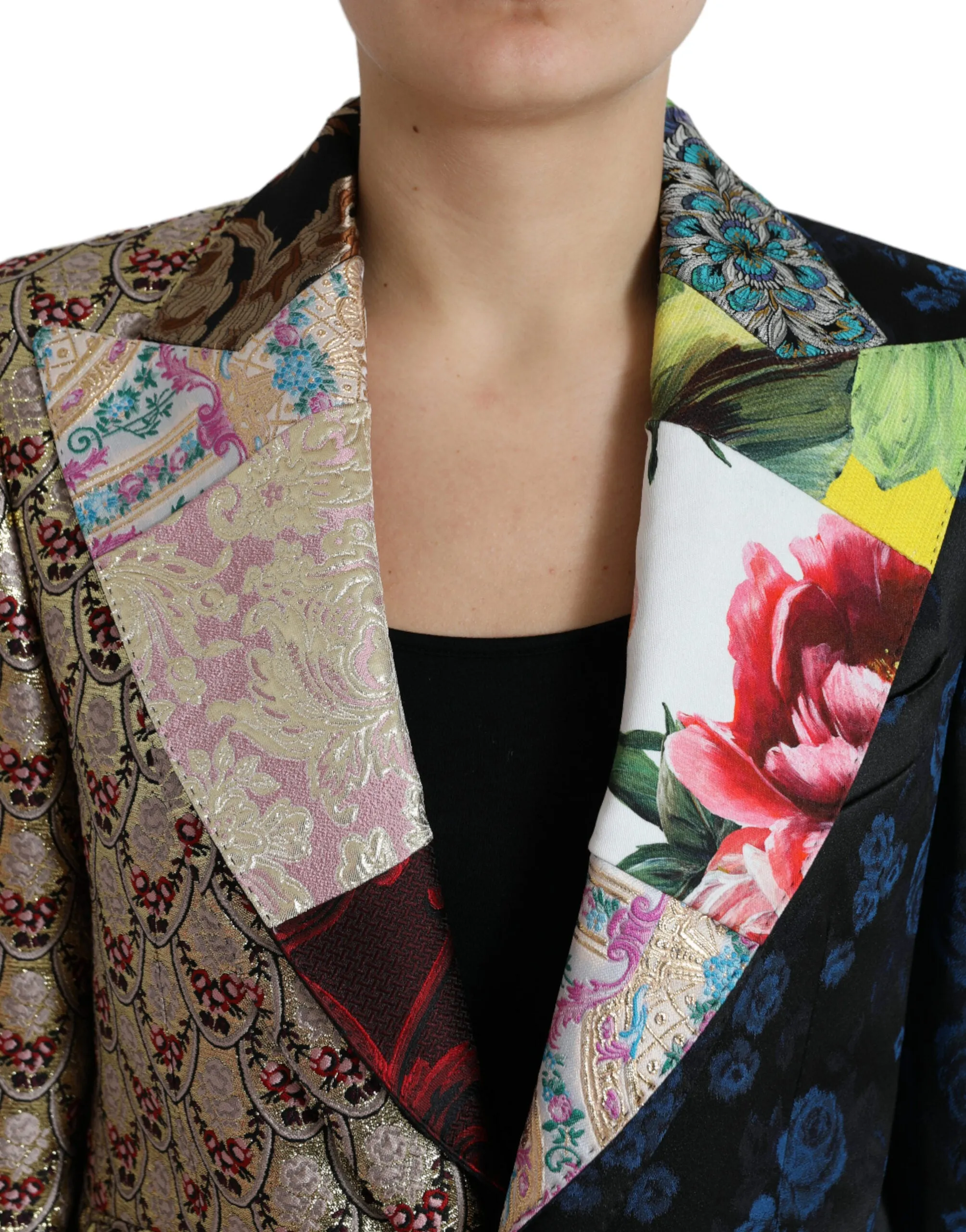 Multicolor Floral Patchwork Jacquard Jacket sold by Lord & Taylor product image thumbnail 4