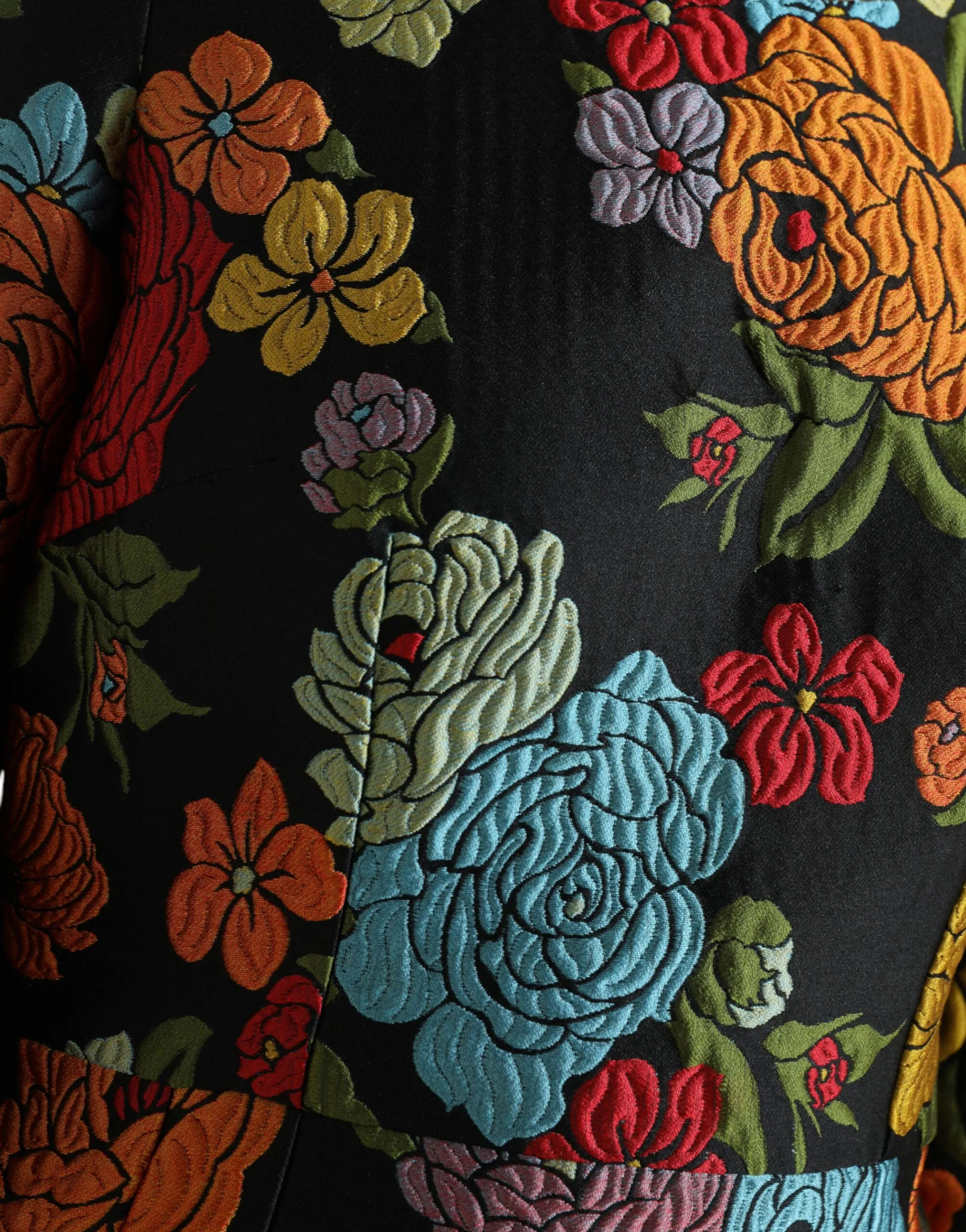 Black Floral Embroidery Knee Length Dress sold by Lord & Taylor product image thumbnail 4