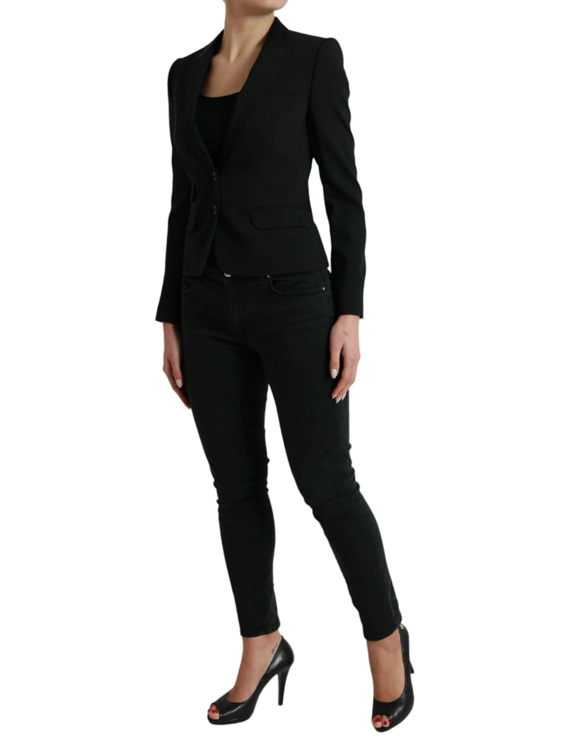 Black Wool Single Breasted Blazer Coat Jacket sold by Lord & Taylor product image thumbnail 2