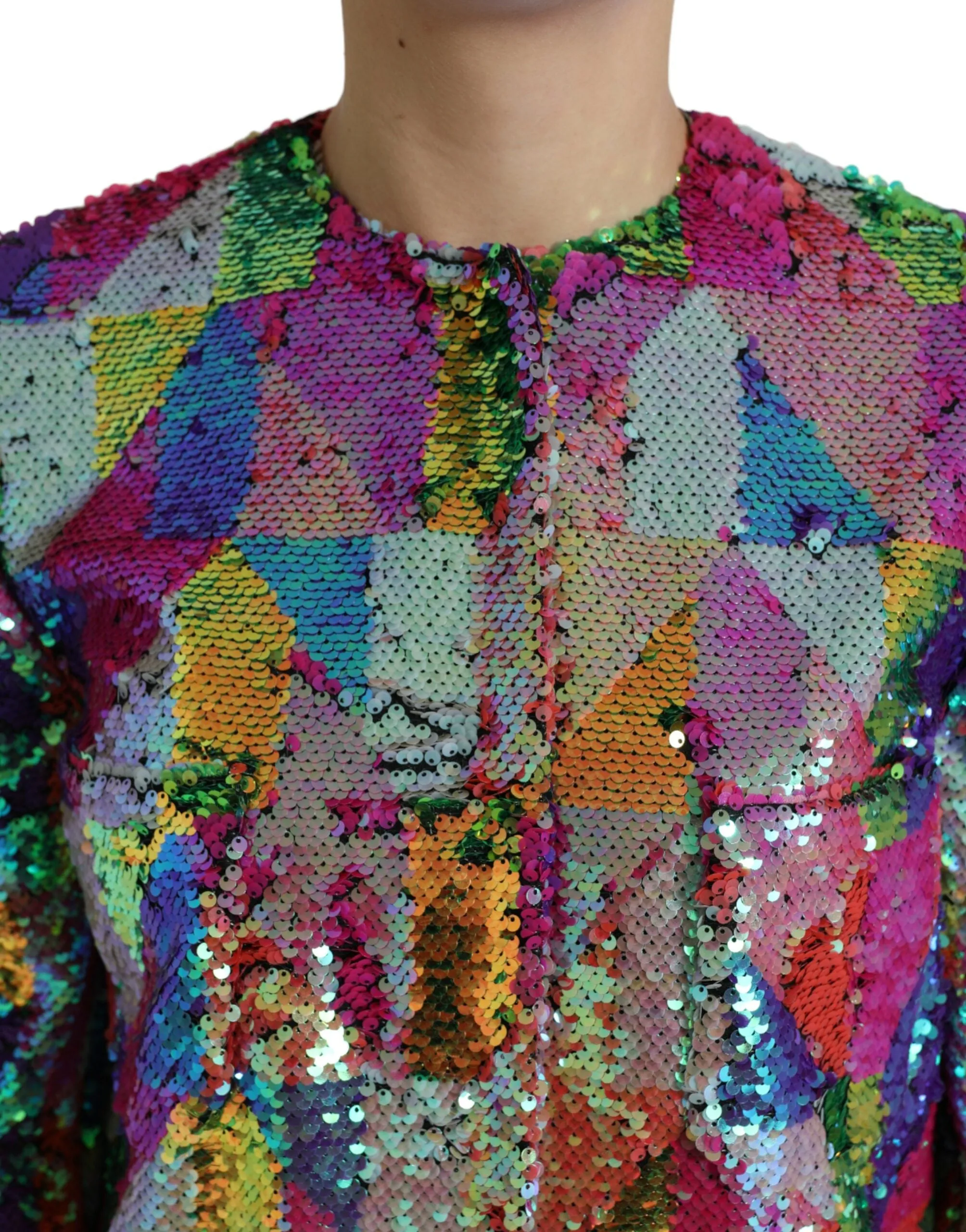 Multicolor Polyester Sequined Coat Jacket sold by Lord & Taylor product image thumbnail 4