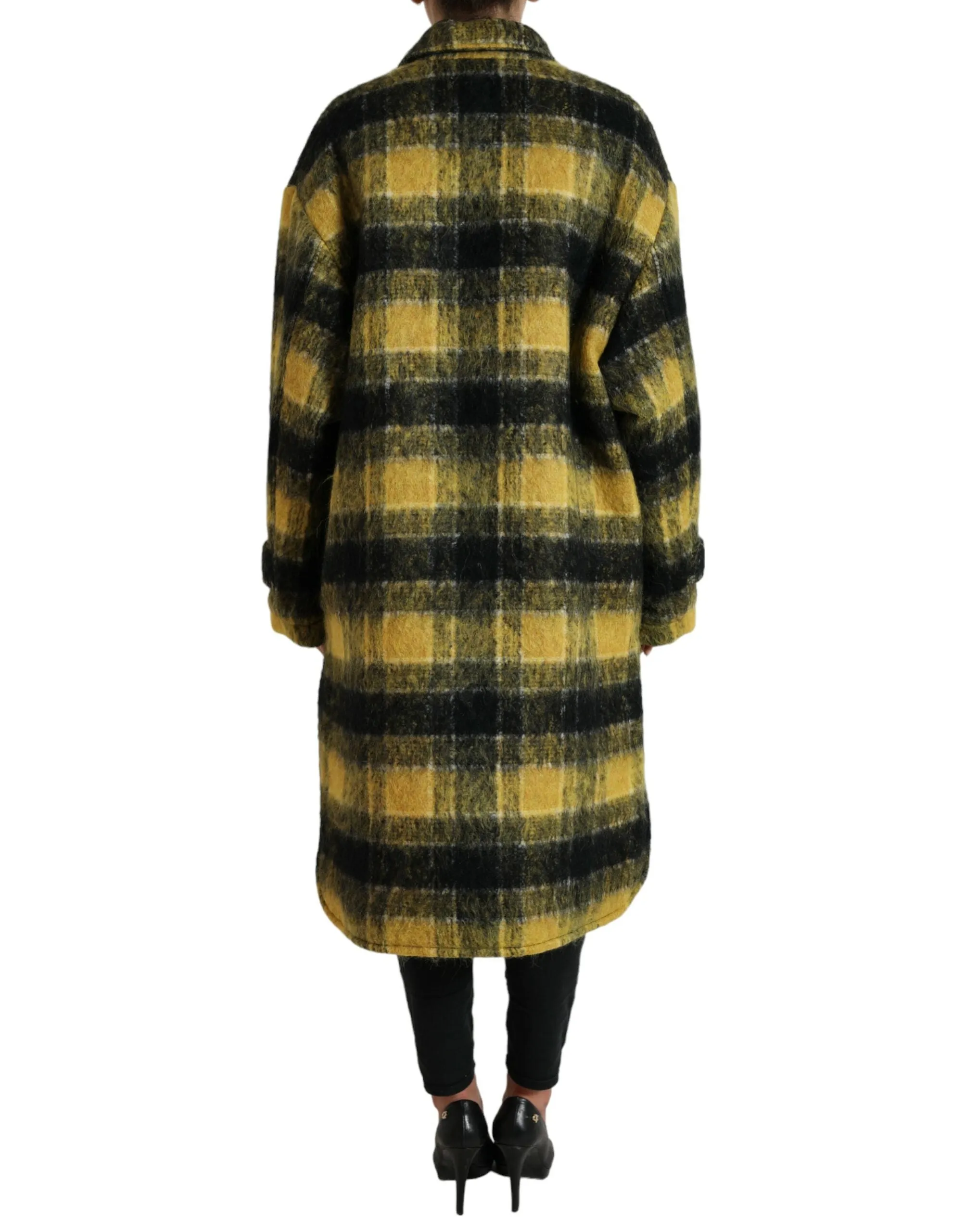 Yellow Plaid Long Sleeve Casual Coat Jacket sold by Lord & Taylor product image thumbnail 3