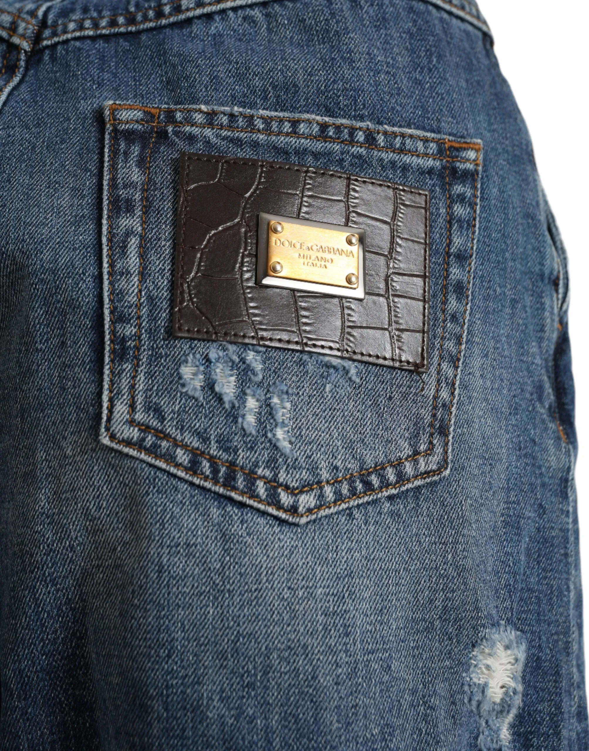 Blue Cotton High Waist Denim Hot Pants Shorts sold by Lord & Taylor product image thumbnail 4