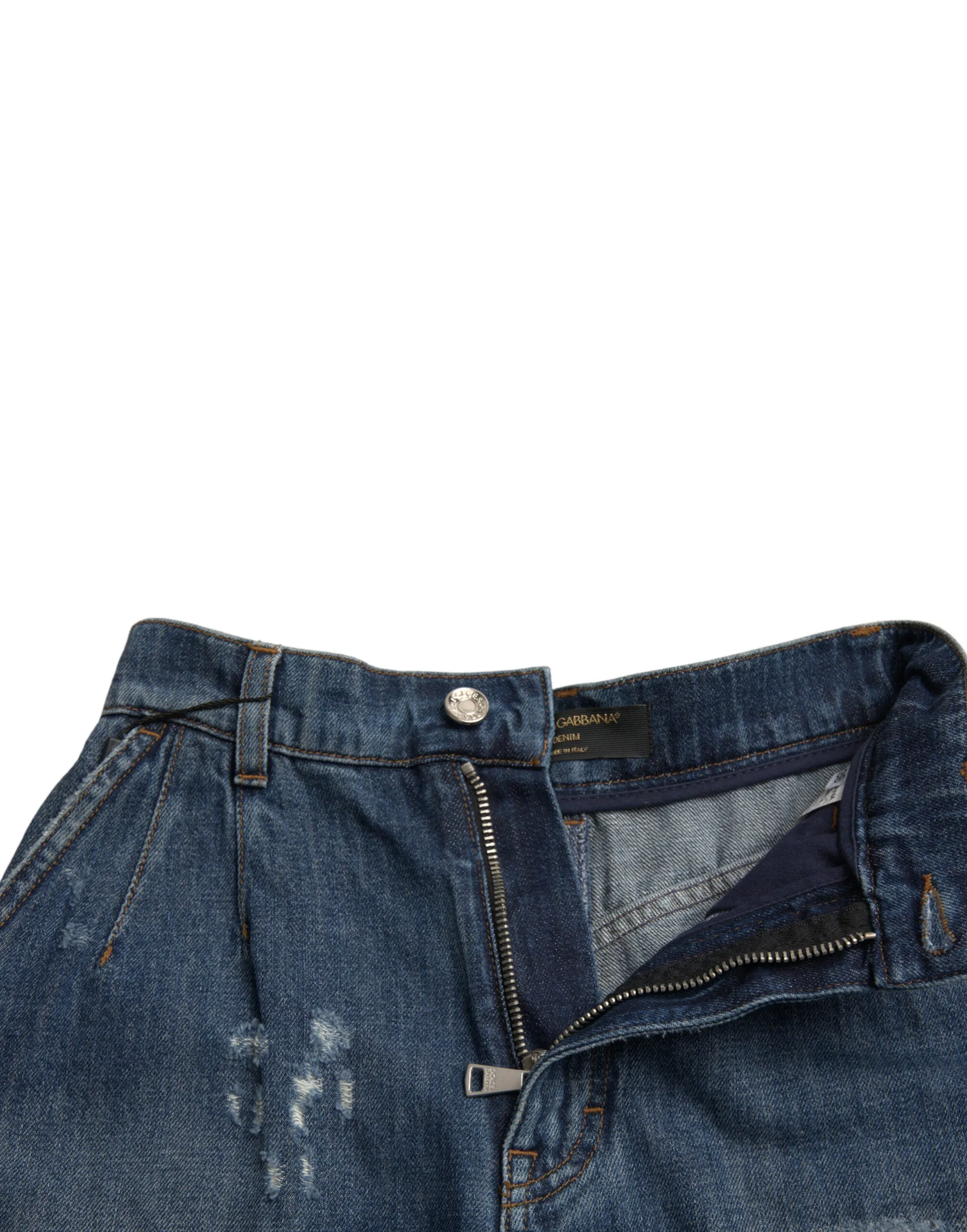 Blue Cotton High Waist Denim Hot Pants Shorts sold by Lord & Taylor product image thumbnail 5