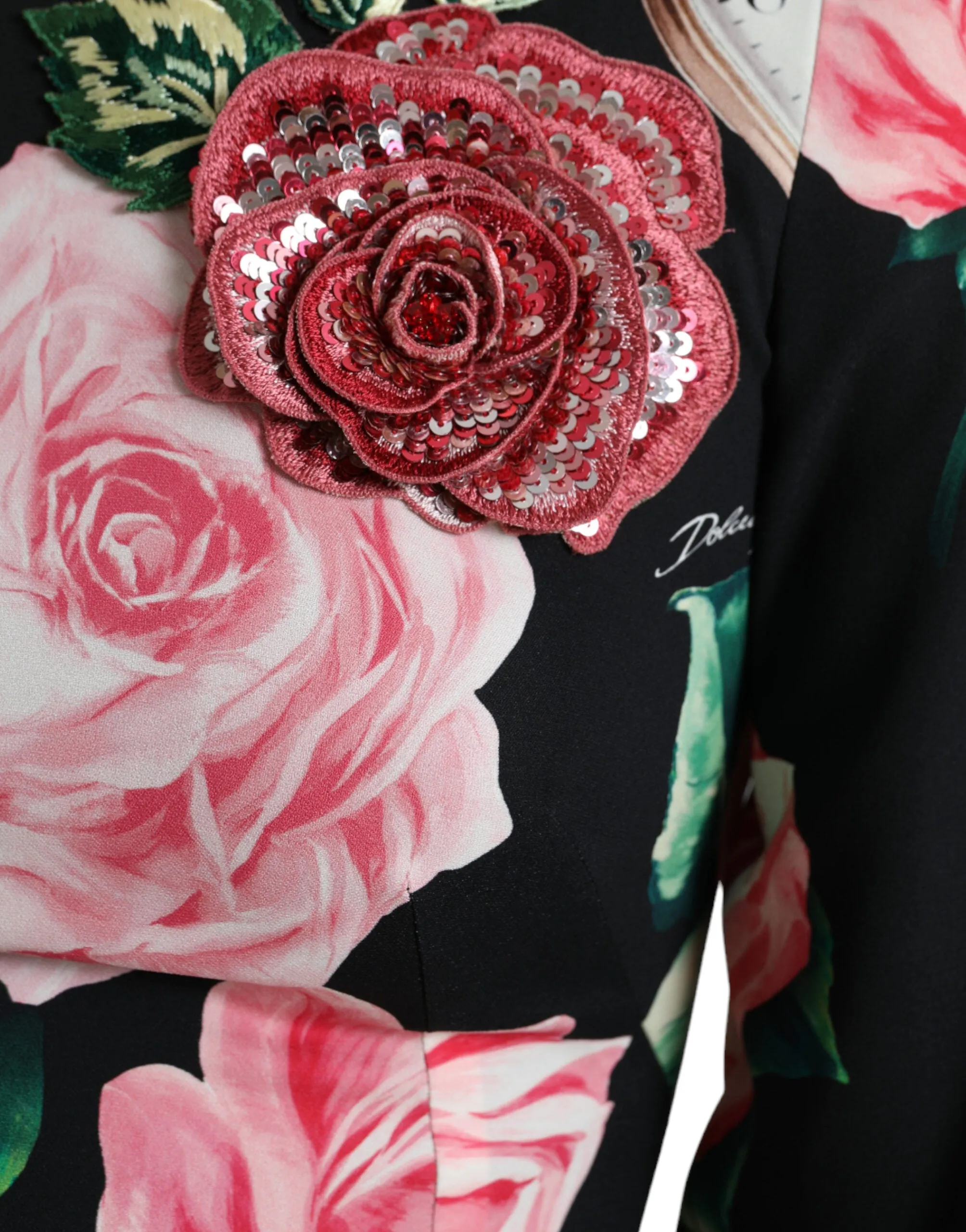 Black Floral Embellished Lace A-line Dress sold by Lord & Taylor product image thumbnail 5