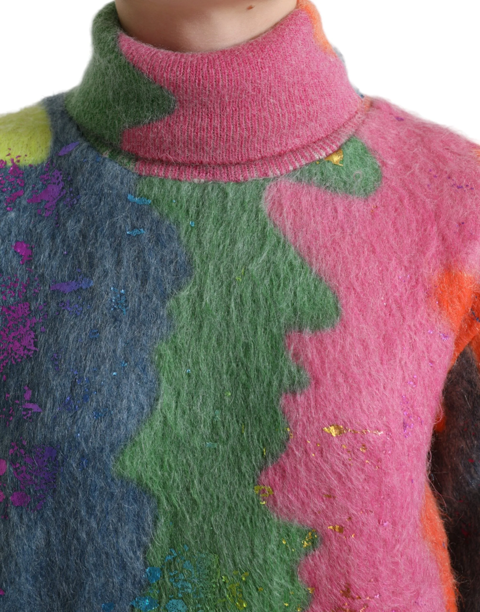 Multicolor Mohair Turtleneck Pullover Sweater sold by Lord & Taylor product image thumbnail 4