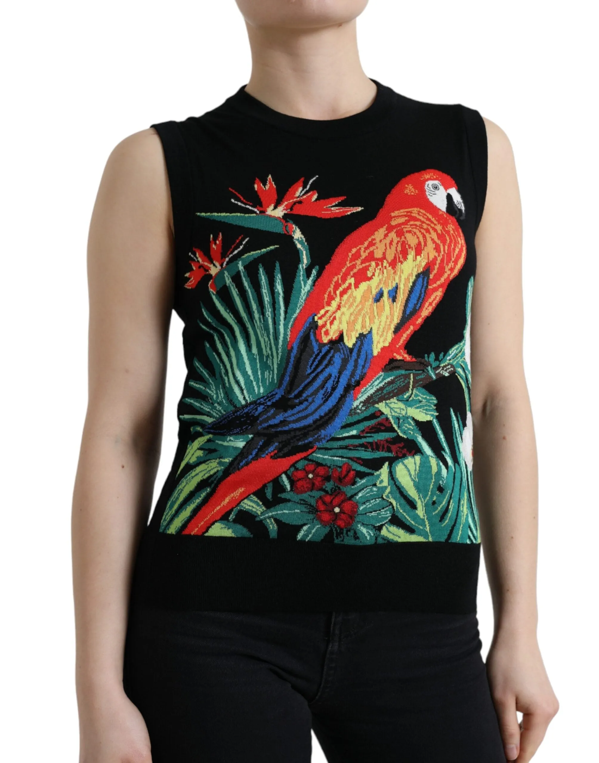 Black Bird Wool Knit Sleeveless Tank T-shirt sold by Lord & Taylor product image thumbnail 2