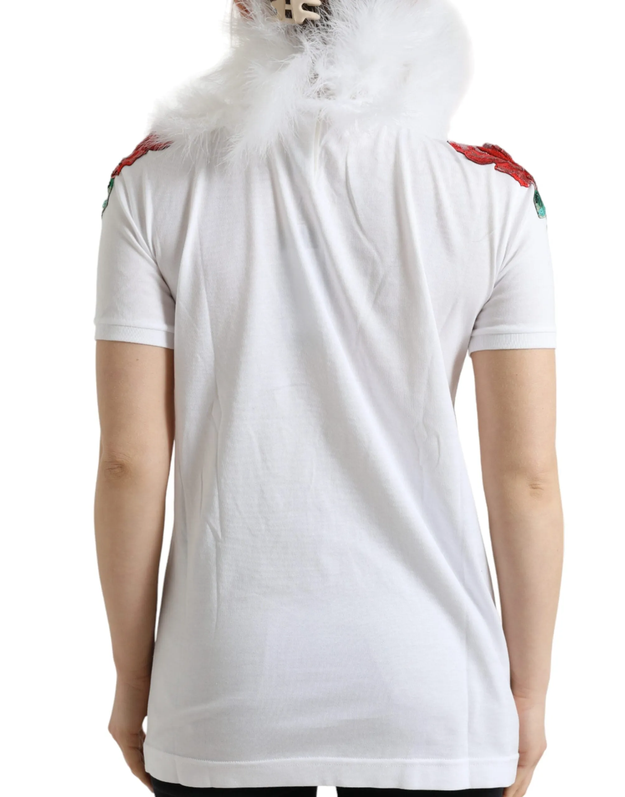 White Cotton Christmas Sequin Fur T-shirt sold by Lord & Taylor product image thumbnail 3