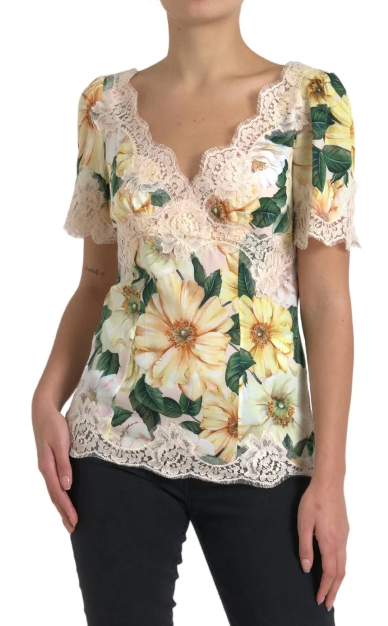 Multicolor Floral Lace V Neck Blouse sold by Lord & Taylor product image thumbnail 5