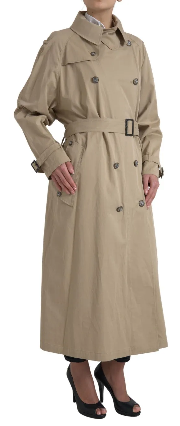 Khaki Double Breasted Trench Coat Jacket sold by Lord & Taylor
