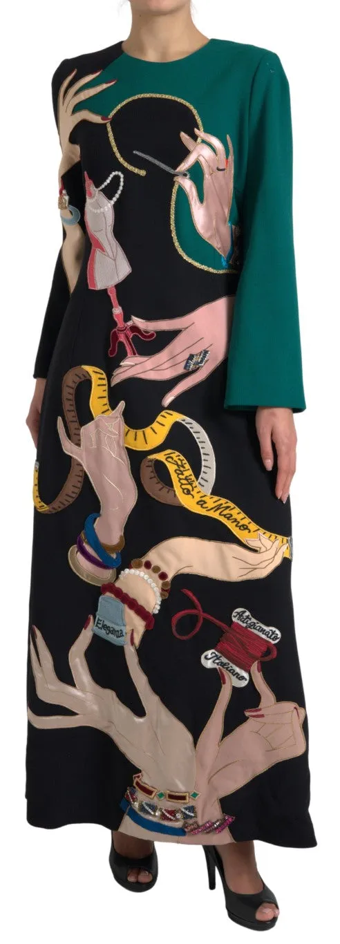 Multicolor Long Sleeves A-line Maxi Dress sold by Lord & Taylor product image thumbnail 2