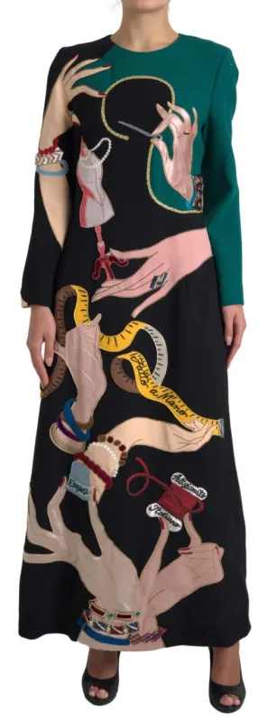 Multicolor Long Sleeves A-line Maxi Dress sold by Lord & Taylor