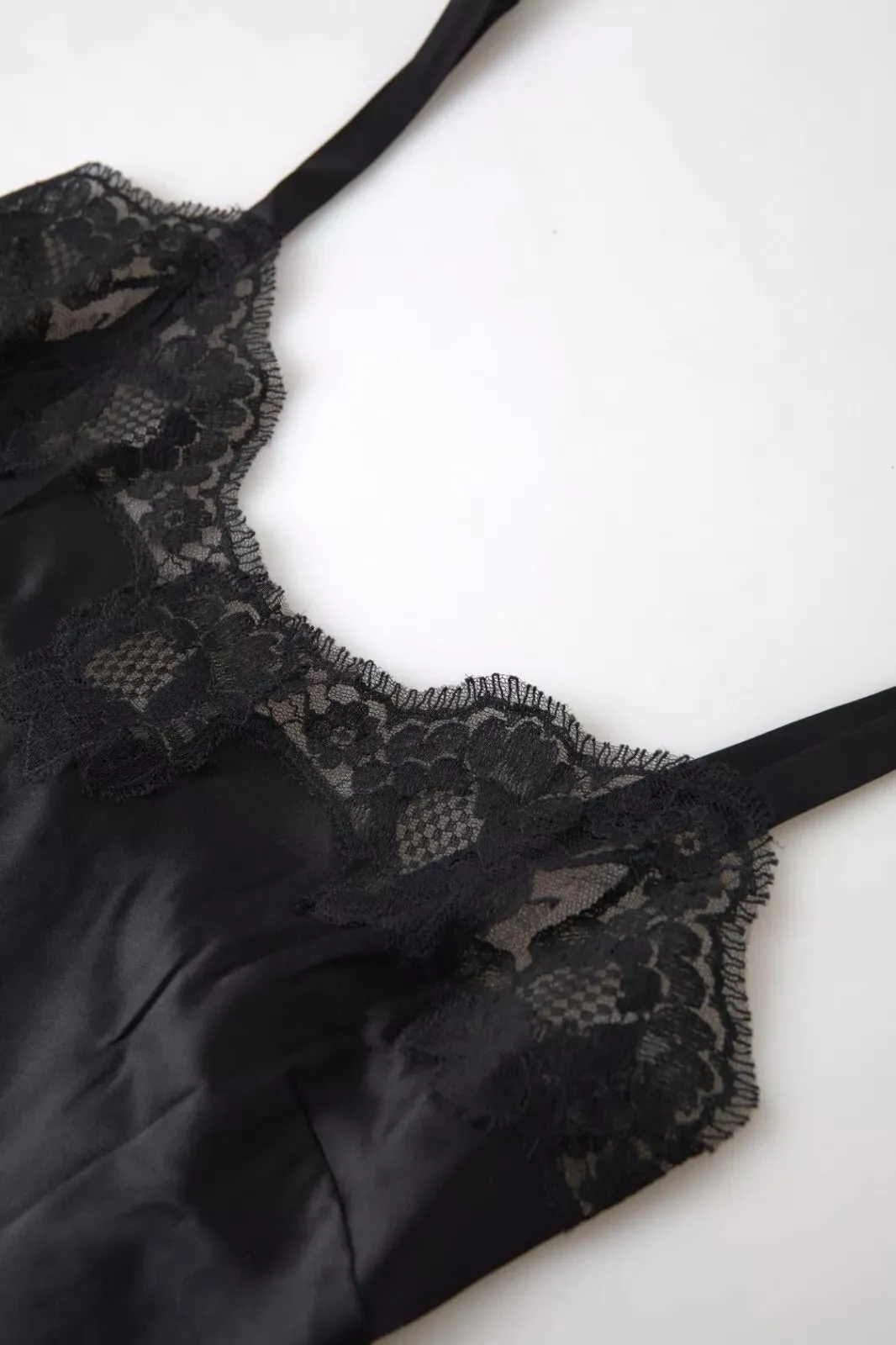 Black Lace Silk Sleepwear Camisole Top Underwear sold by Lord & Taylor product image thumbnail 3