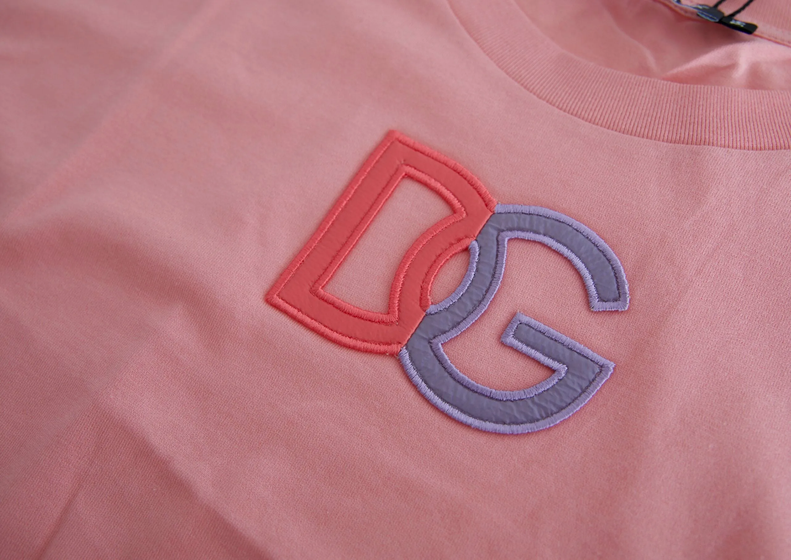 Pink Cotton DG Logo Crew Neck Tank T-shirt sold by Lord & Taylor product image thumbnail 3