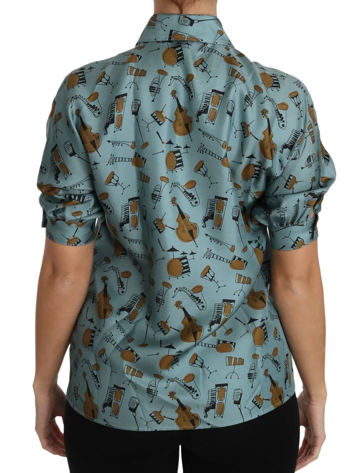 Multicolor Musical Instruments Silk Short sleeve Shirt sold by Lord & Taylor product image thumbnail 5