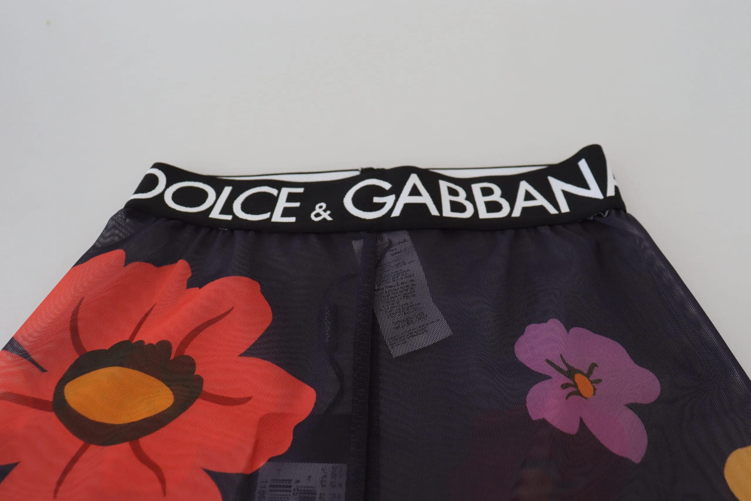 Black Floral Leggings Stretch Waist Pants sold by Lord & Taylor product image thumbnail 4