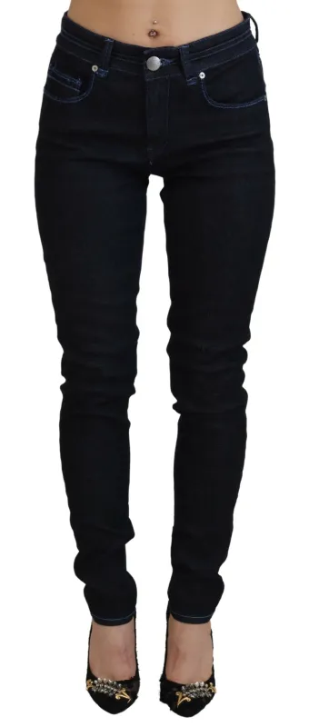 Dark Blue Low Waist Slim Fit Women Denim Jeans sold by Lord & Taylor