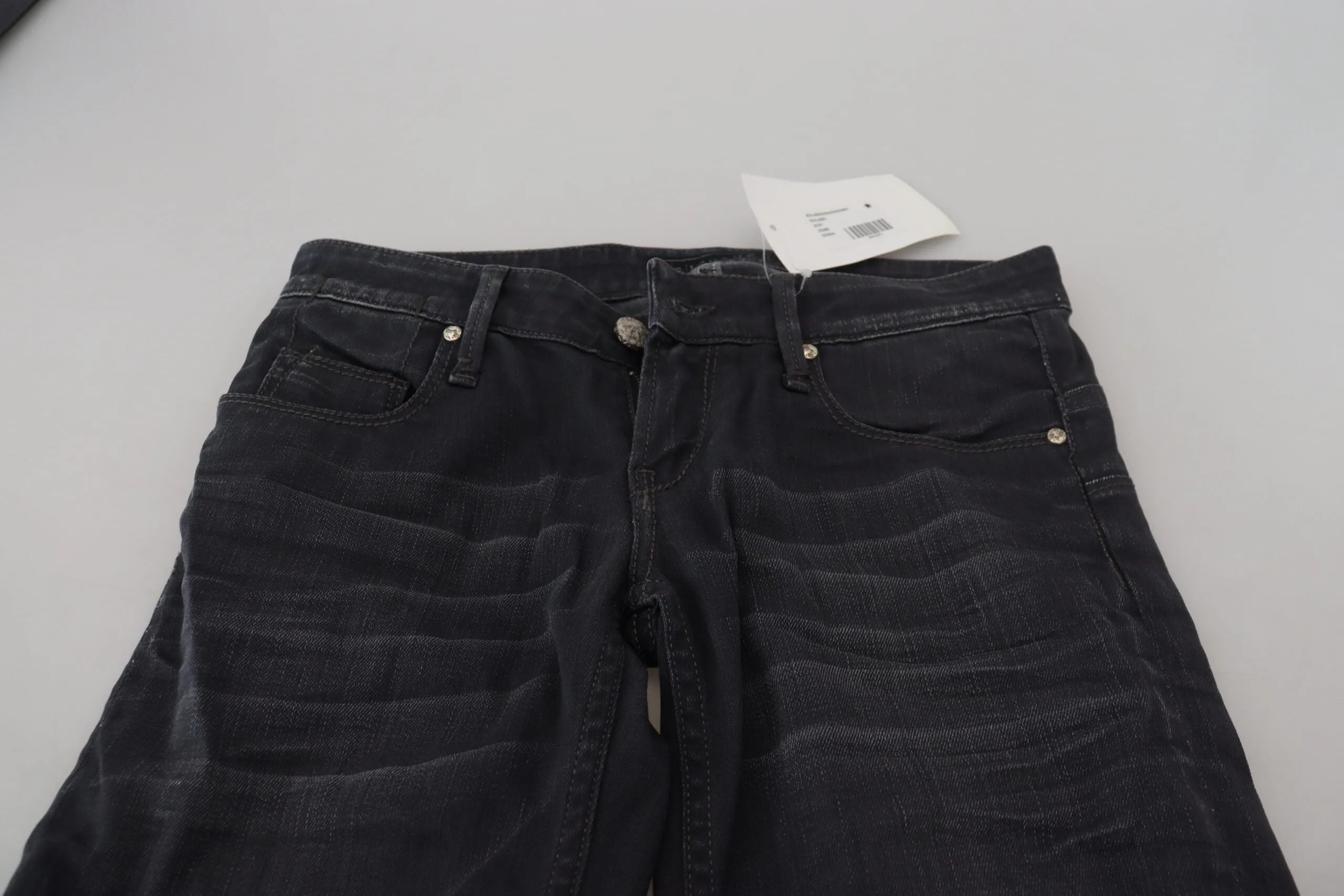 Black Washed Low Waist Slim Fit Cotton Denim Jeans sold by Lord & Taylor product image thumbnail 4