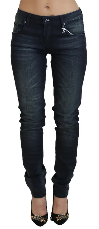 Blue Washed Low Waist Slim Fit Cotton Denim Jeans sold by Lord & Taylor