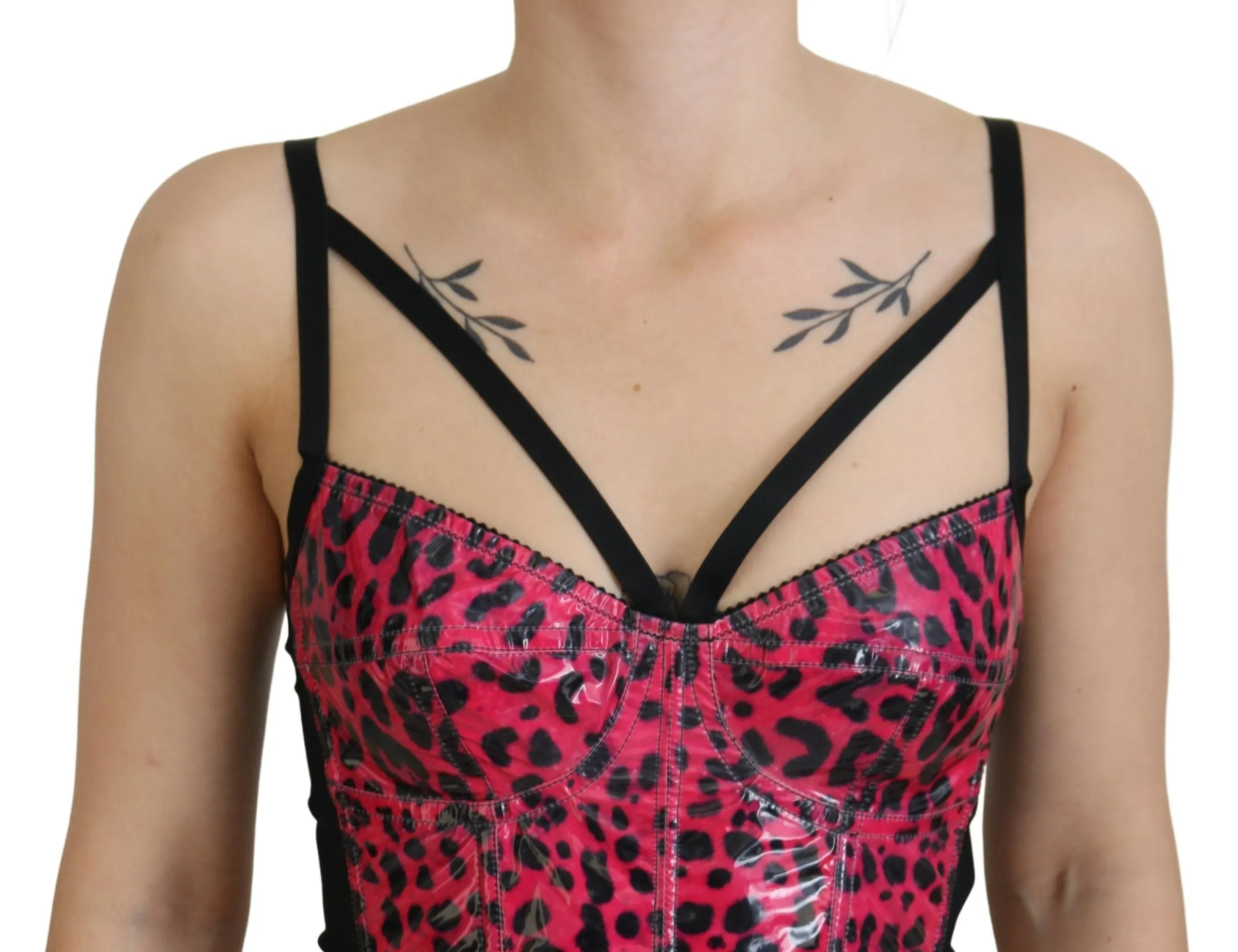 Pink Leopard Print Cropped Bustier Corset Top sold by Lord & Taylor product image thumbnail 4