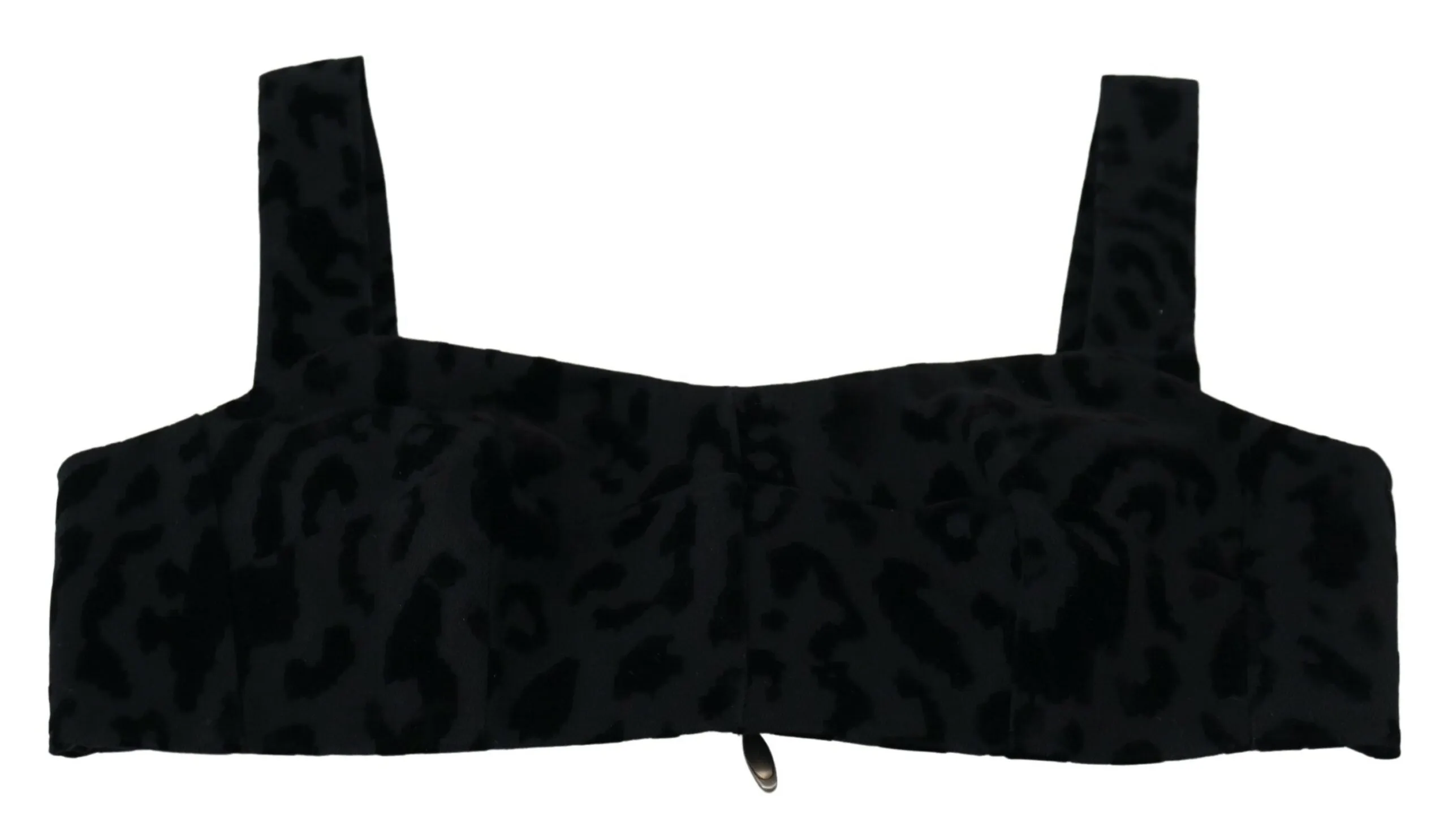 Black Leopard Cropped Bustier Corset Bra Top sold by Lord & Taylor product image thumbnail 5