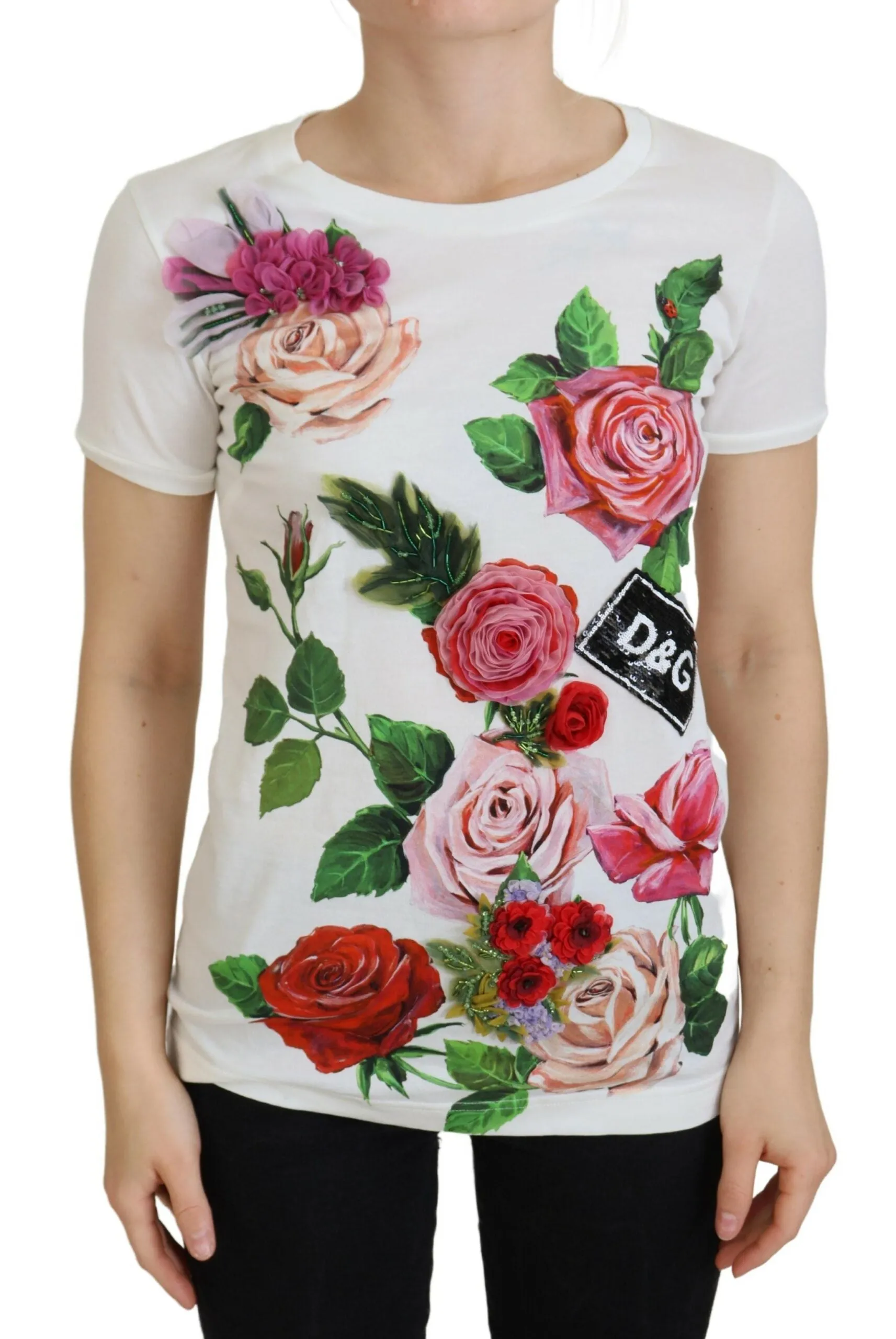 White Rose DGLogo Printed Short Sleeves Top sold by Lord & Taylor
