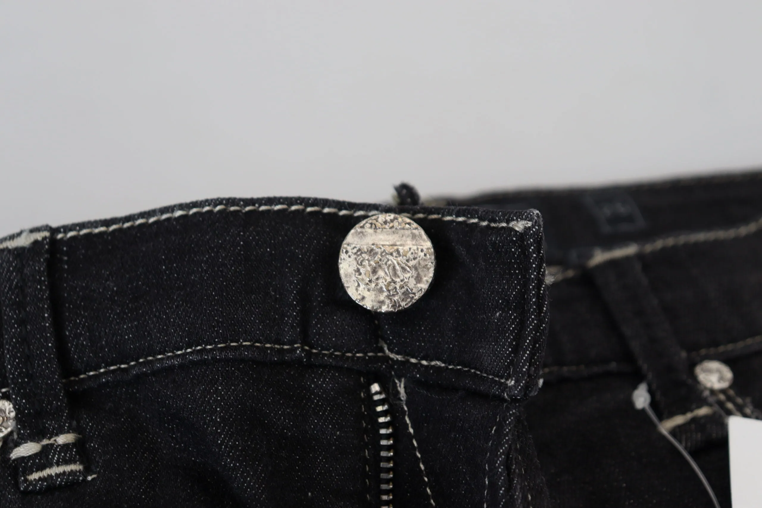 Black Washed Mid Waist Tapered Women Casual Denim Jeans sold by Lord & Taylor product image thumbnail 4