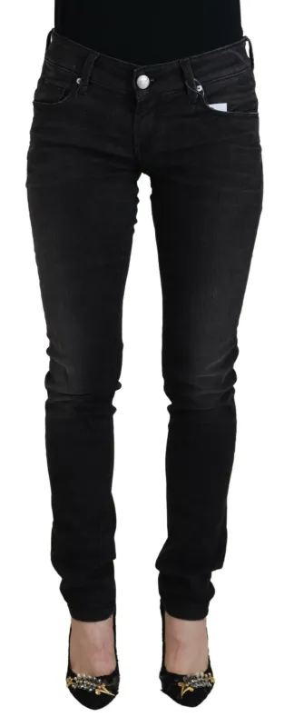 Black Cotton Low Waist Slim Fit Women Casual Denim Jeans sold by Lord & Taylor