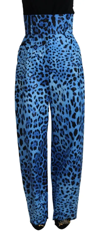 Blue Leopard Print High Waist Pants sold by Lord & Taylor