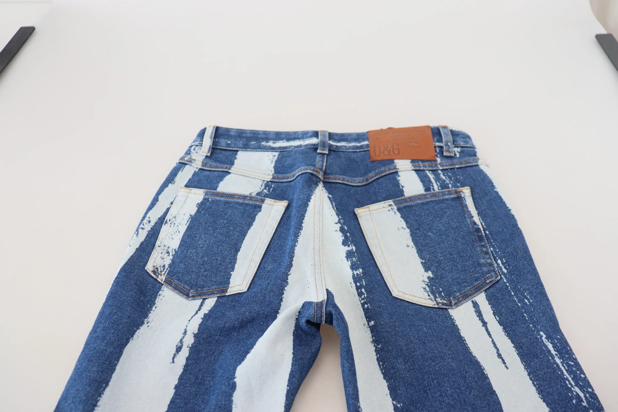 Cobalt Blue Stripes Skinny Denim Cotton Jeans sold by Lord & Taylor product image thumbnail 5