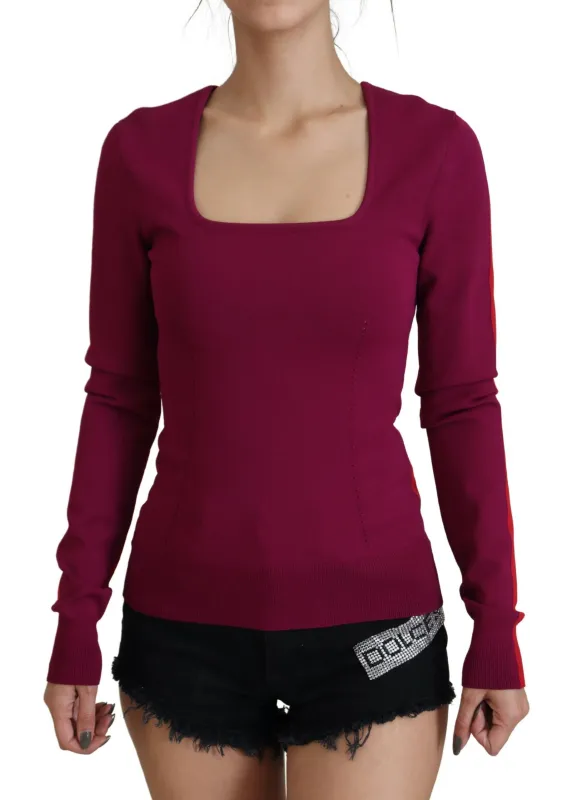 Multicolor Viscose Square Neck Pullover Sweater sold by Lord & Taylor