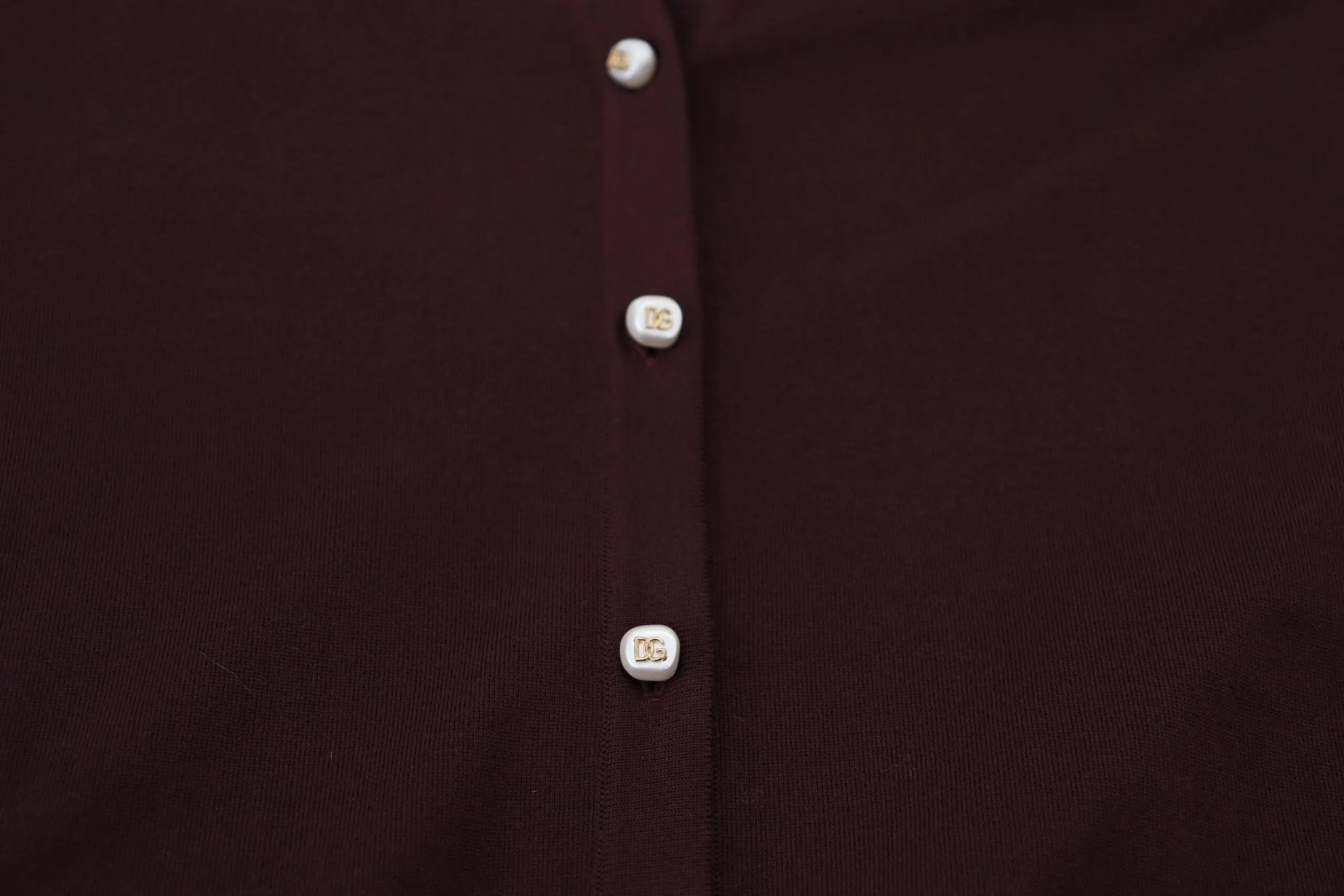 Maroon Wool Knit Deep V-neck Cardigan Sweater sold by Lord & Taylor product image thumbnail 5