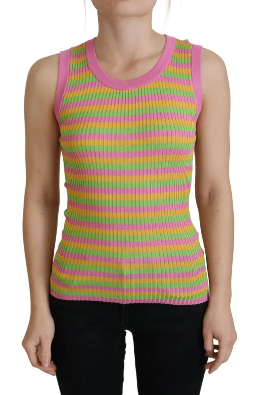 Multicolor Silk Vest Pullover Tank Top sold by Lord & Taylor