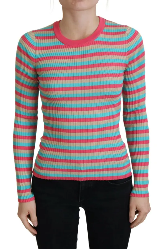 Multicolor Crewneck Pullover Silk Sweater sold by Lord & Taylor