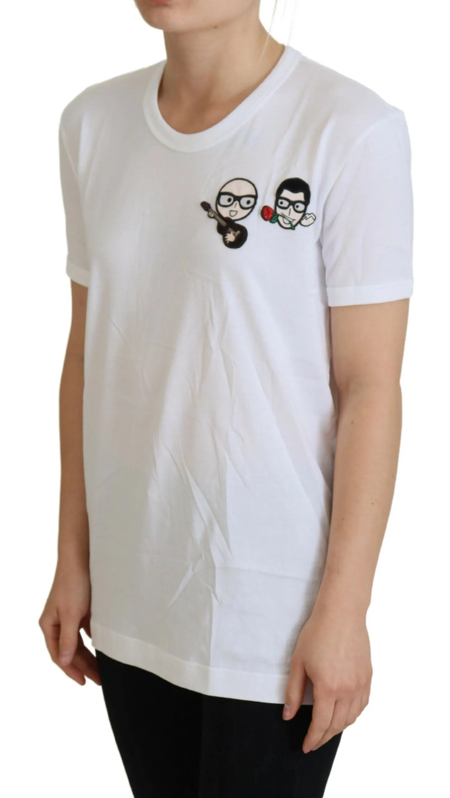 White #dgfamily Crewneck Cotton T-shirt sold by Lord & Taylor product image thumbnail 2
